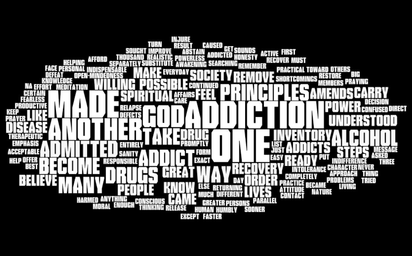 black background, white word cloud, human head, HD Desktop Wallpaper