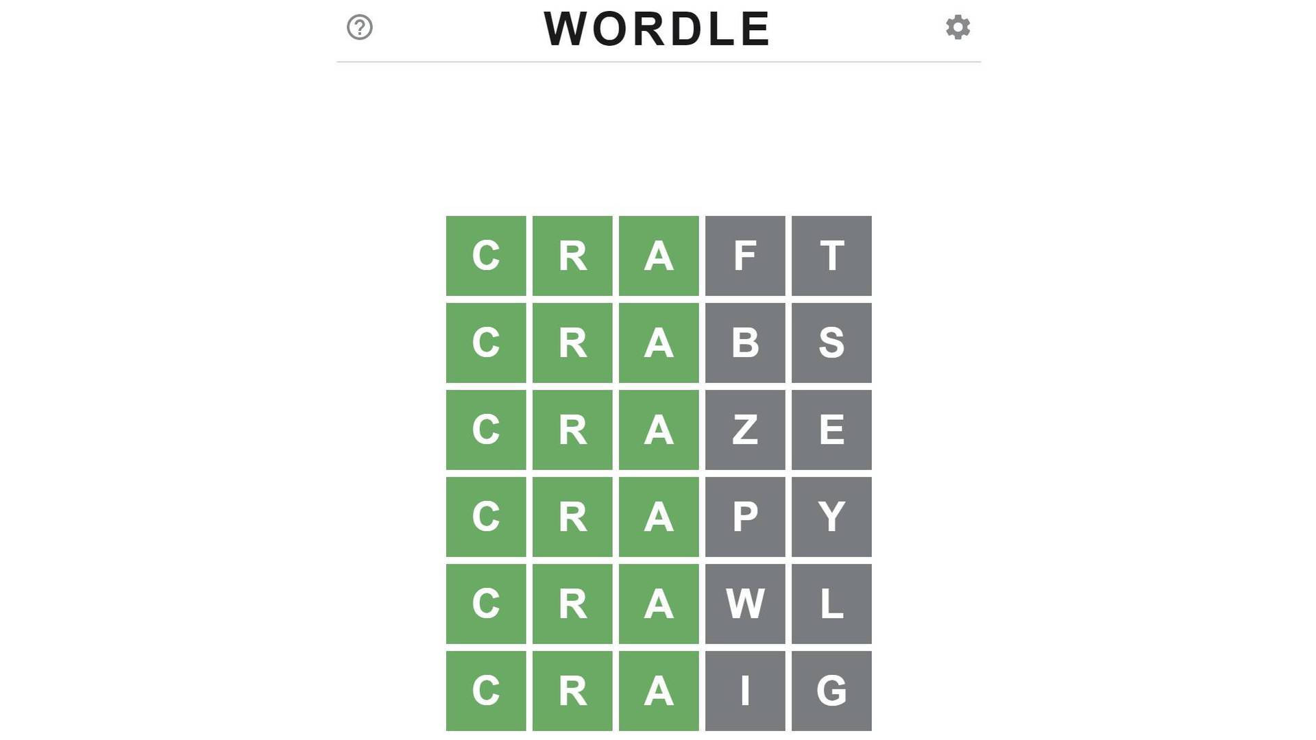 Wordle, game grid, six attempts, Full HD Desktop Wallpaper