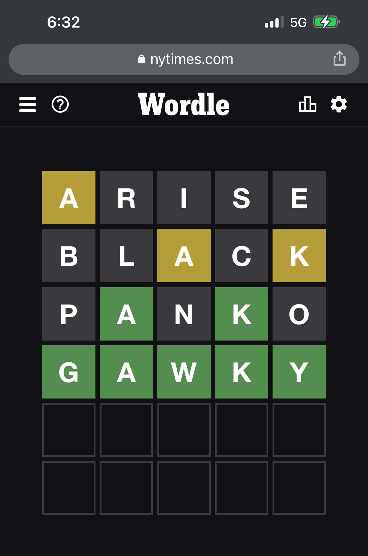 Wordle, smartphone screen, colored letter tiles, Full HD Phone Wallpaper