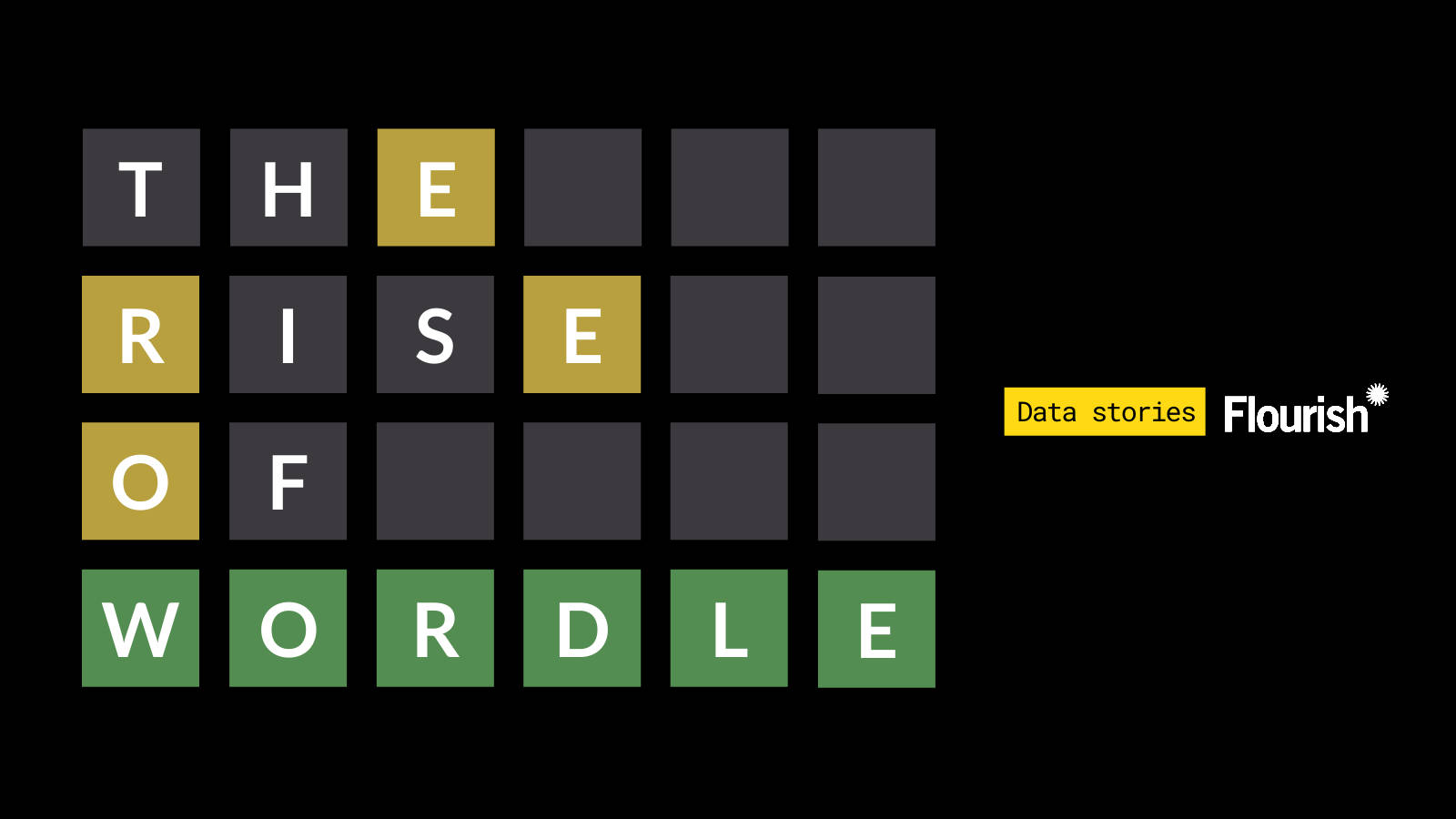 Wordle, black background, colored blocks, HD Desktop Wallpaper