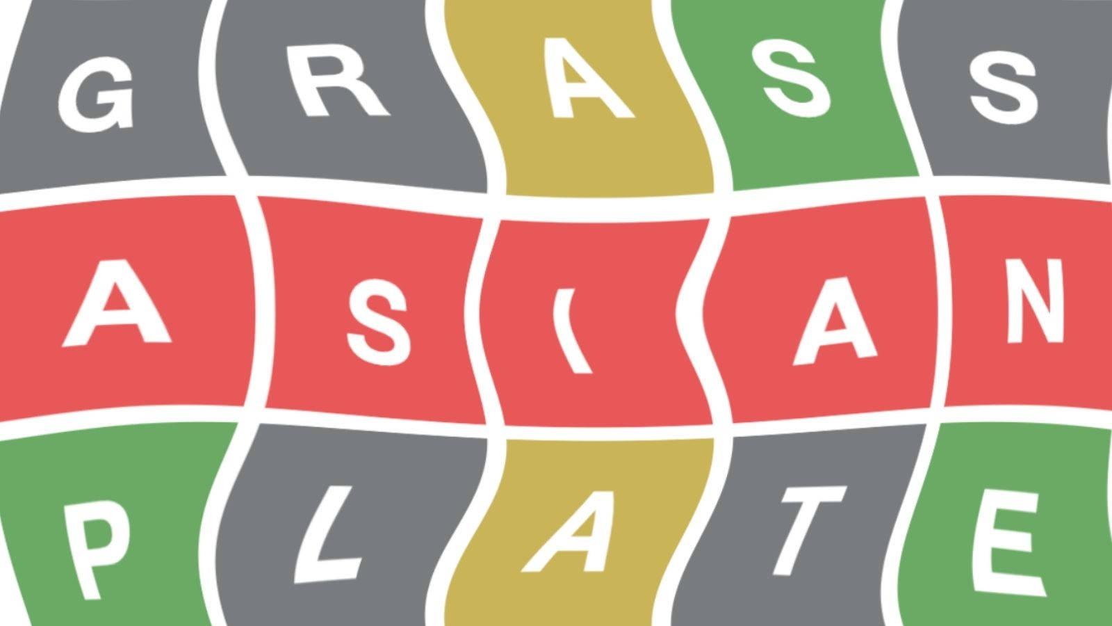 Wordle, GRASS ASIAN PLATE, wavy colored tiles, HD Desktop Wallpaper