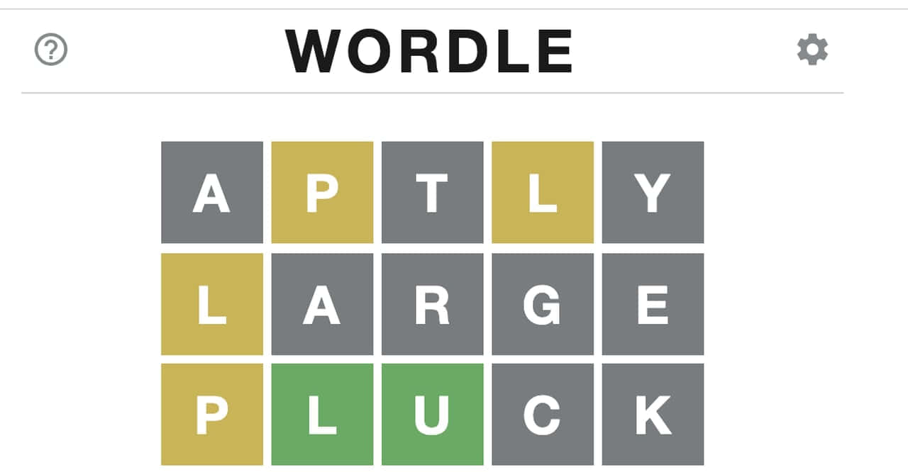 Wordle, white background, color-coded letter feedback, HD Desktop Wallpaper