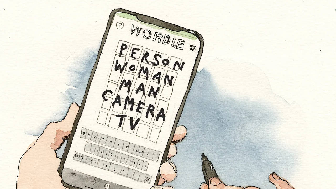 Wordle, smartphone, watercolor blue background, HD Desktop Wallpaper