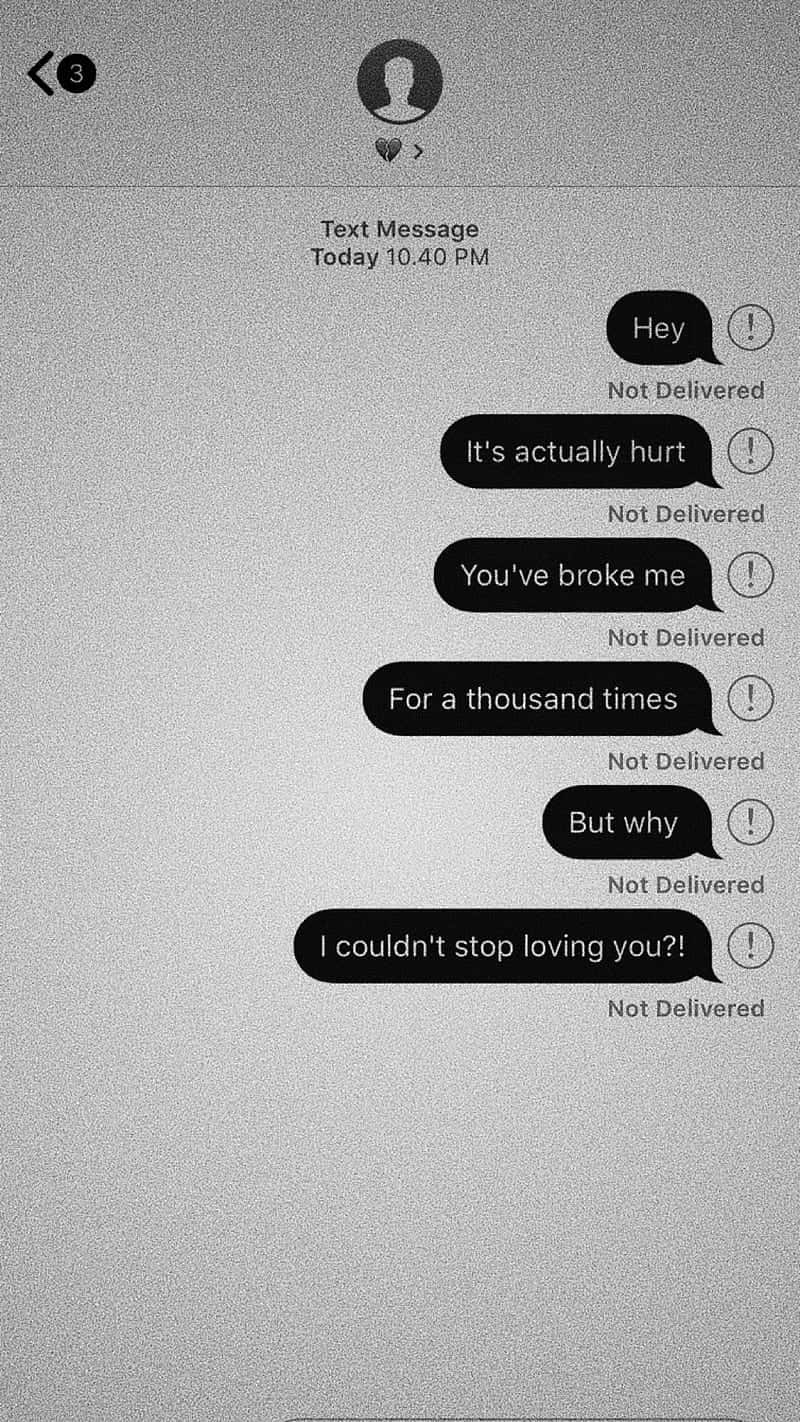 Break Up Message Still In Love, grayscale screenshot, text message conversation, HD Phone Wallpaper