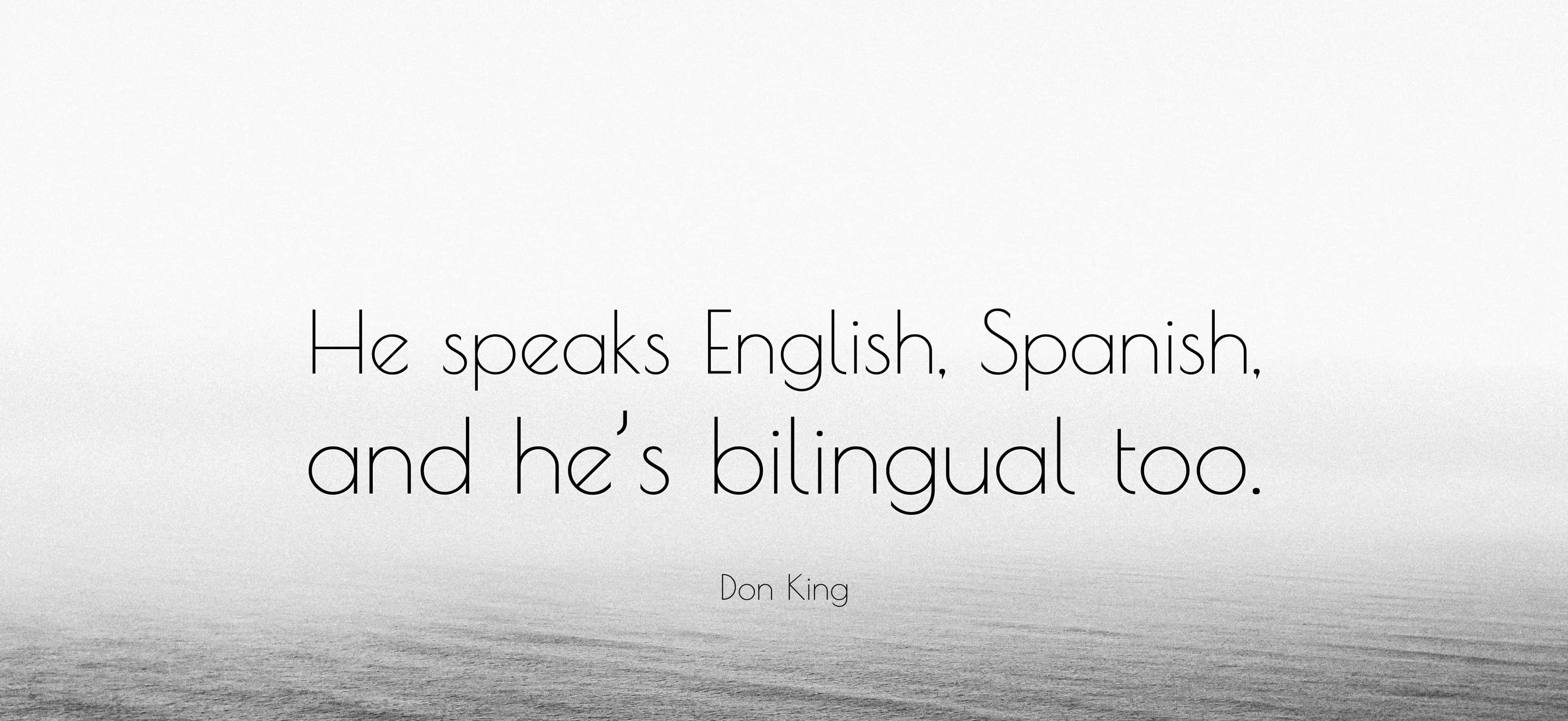 bilingual expression quote, black and white, misty ocean horizon, 4K Desktop Wallpaper