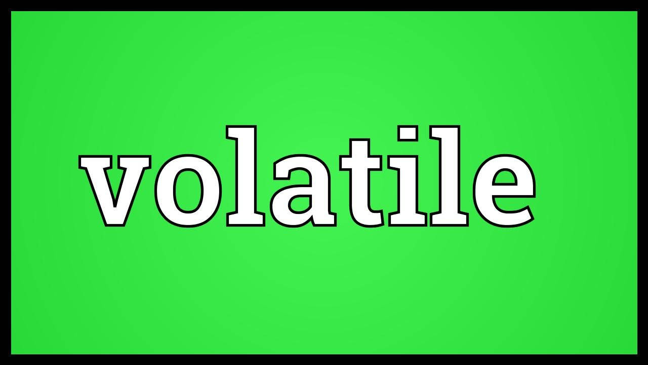 Volatile, white letters, solid green background, HD Desktop Wallpaper