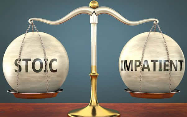 STOIC, IMPATIENT, golden balance scale, SD Desktop Wallpaper
