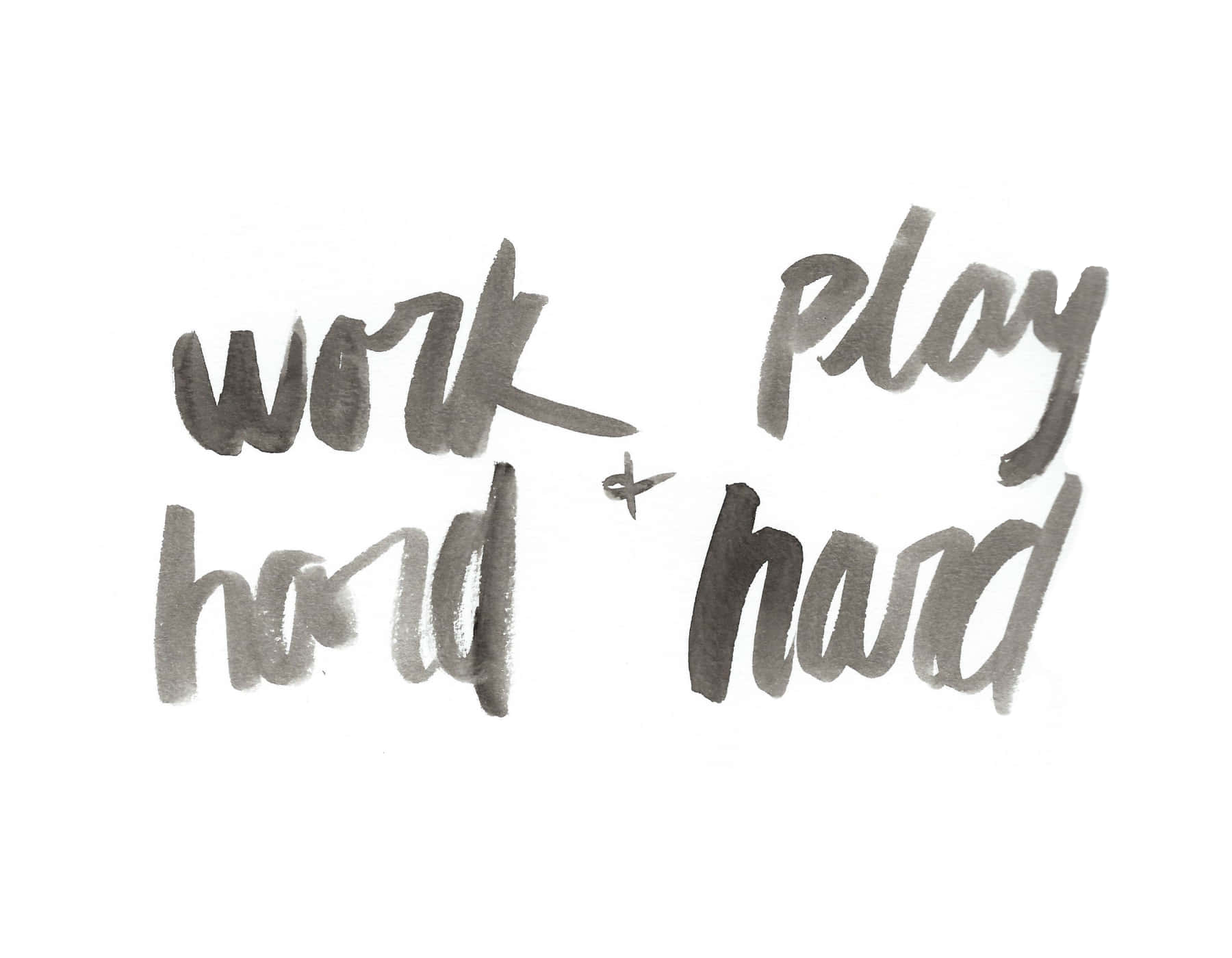 work hard, gray ink, white background, HD Desktop Wallpaper