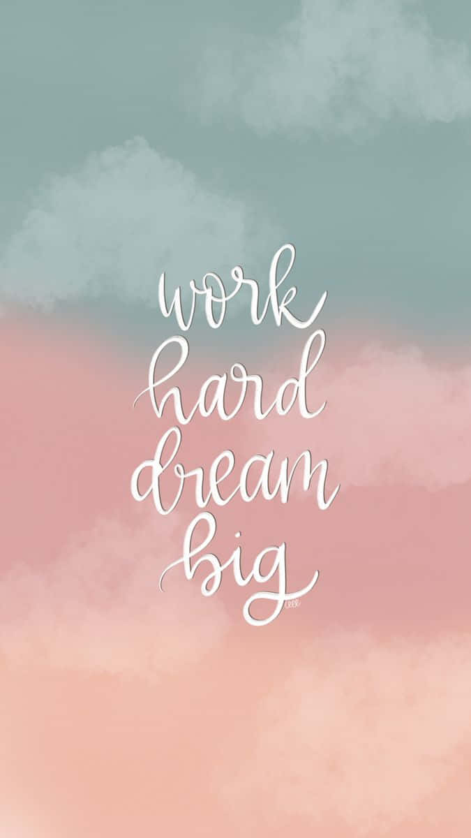 work hard, pink and blue background, pastel pink, SD Phone Wallpaper