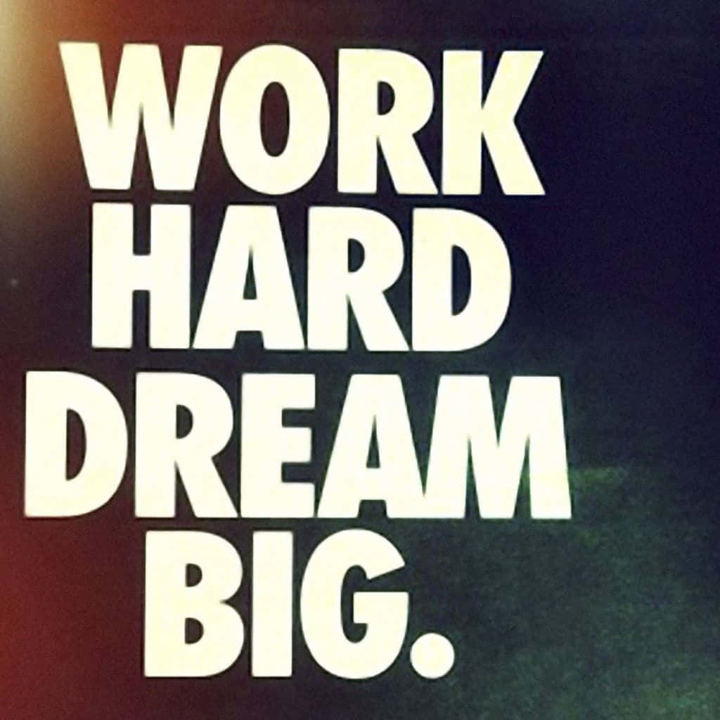 work hard, dark gradient background, warm light bleed, SD Desktop Wallpaper