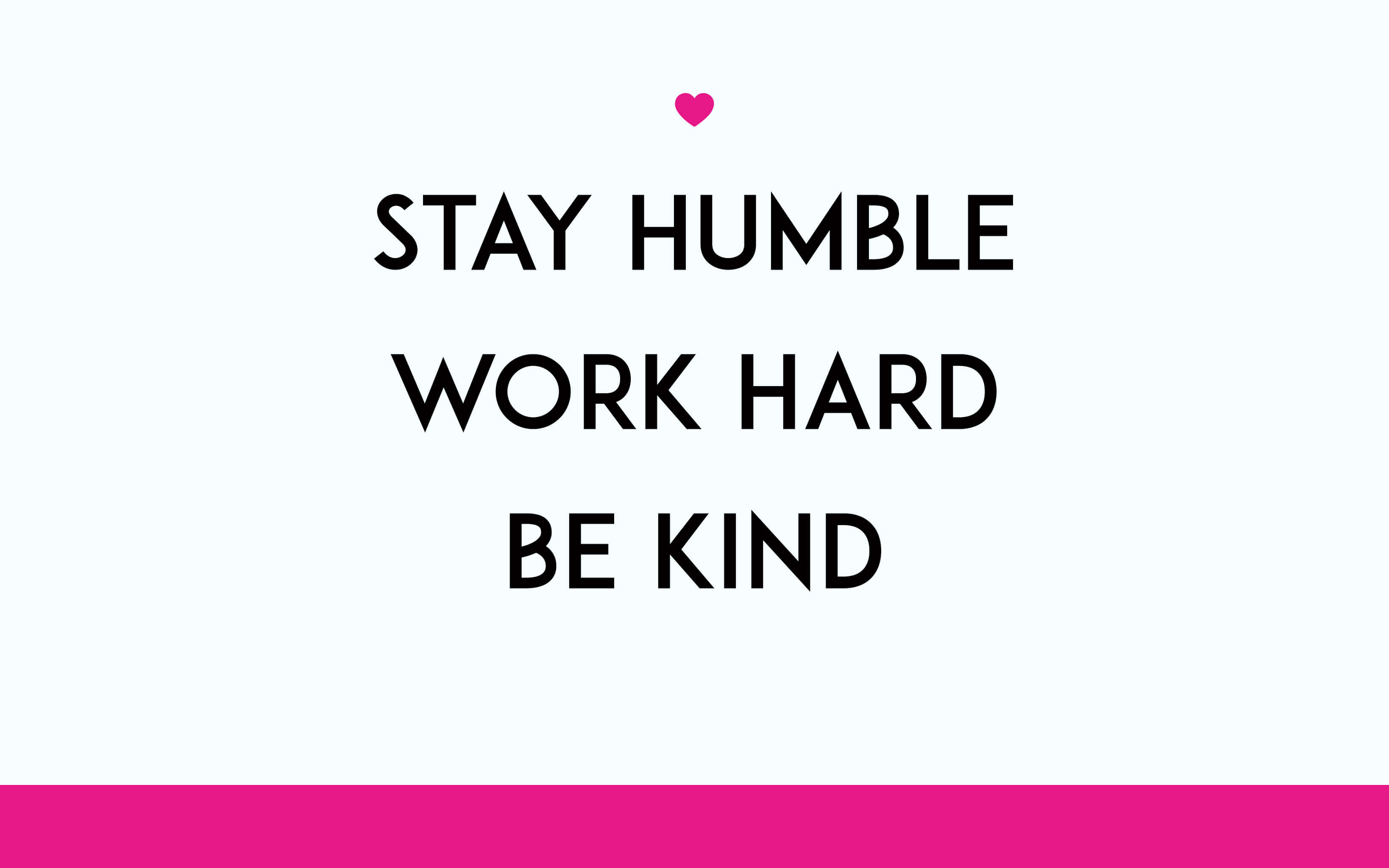 Work Hard, pink heart, pink footer, 2K Desktop Wallpaper
