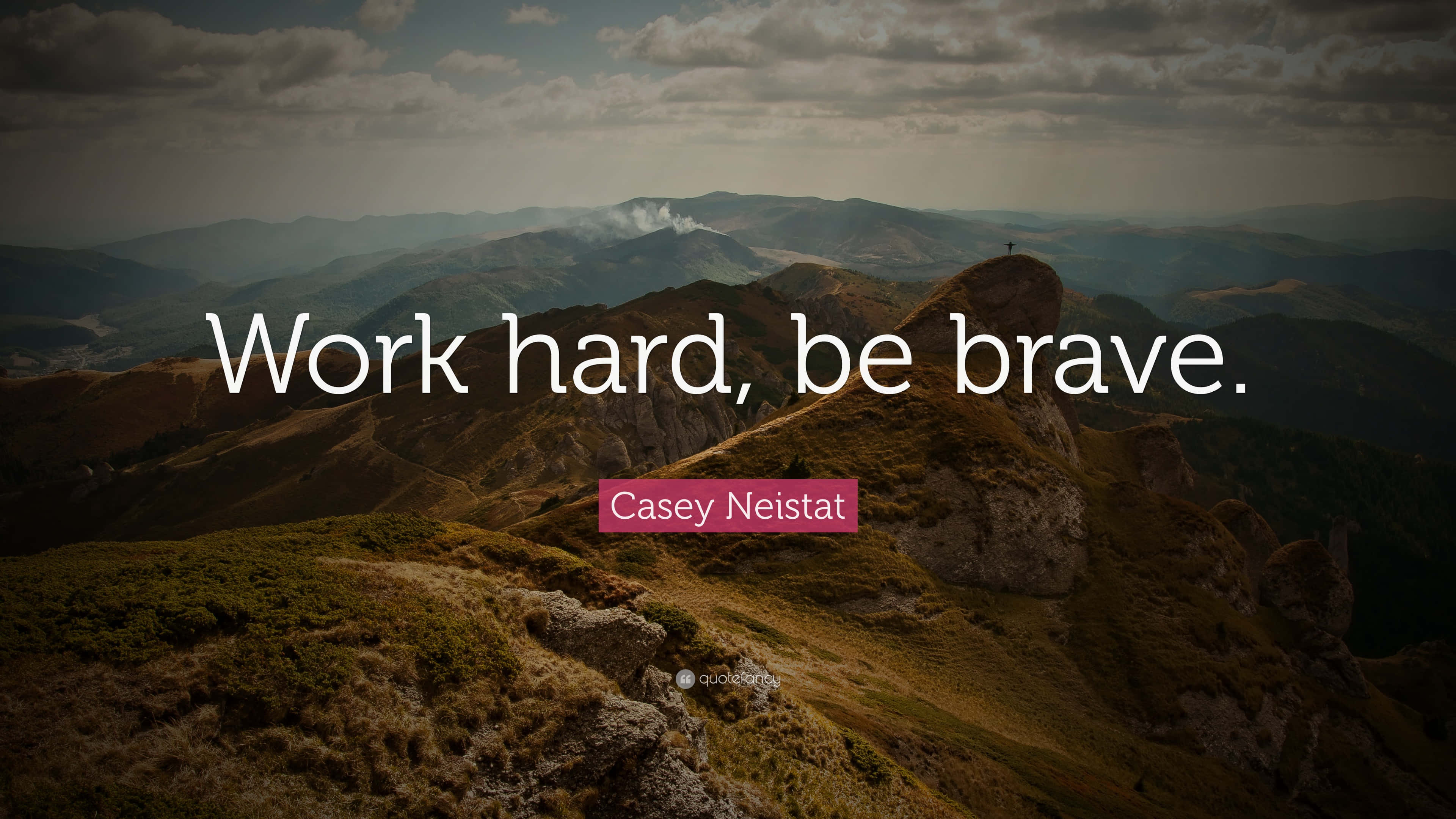 Work Hard, 3840 x 2160, rugged mountain peak, 4K Desktop Wallpaper
