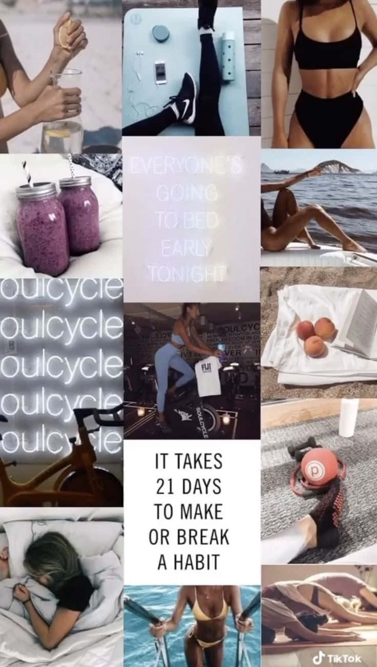 fitness inspiration collage, workouts, yoga, HD Phone Wallpaper