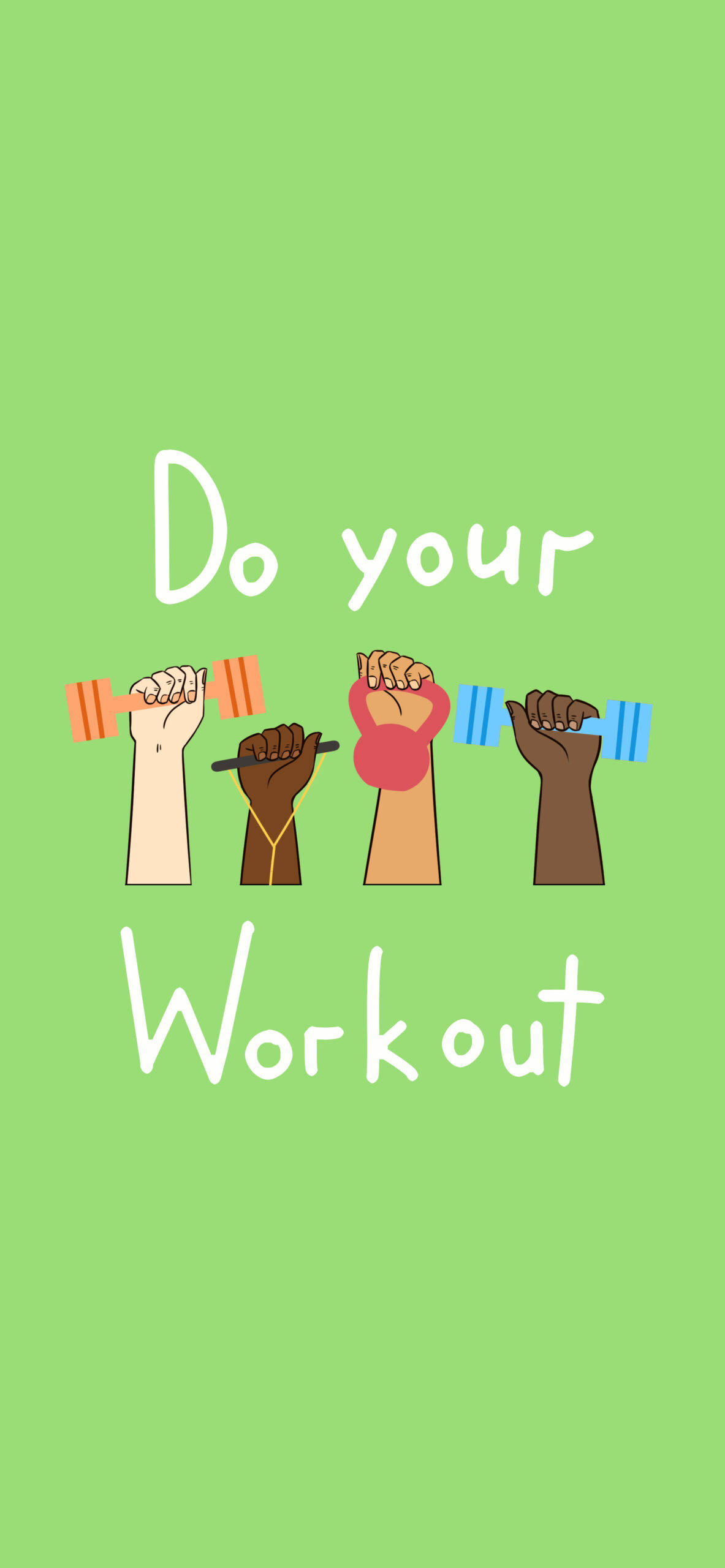 dumbbells, kettlebell, solid green background, 2K Phone Wallpaper