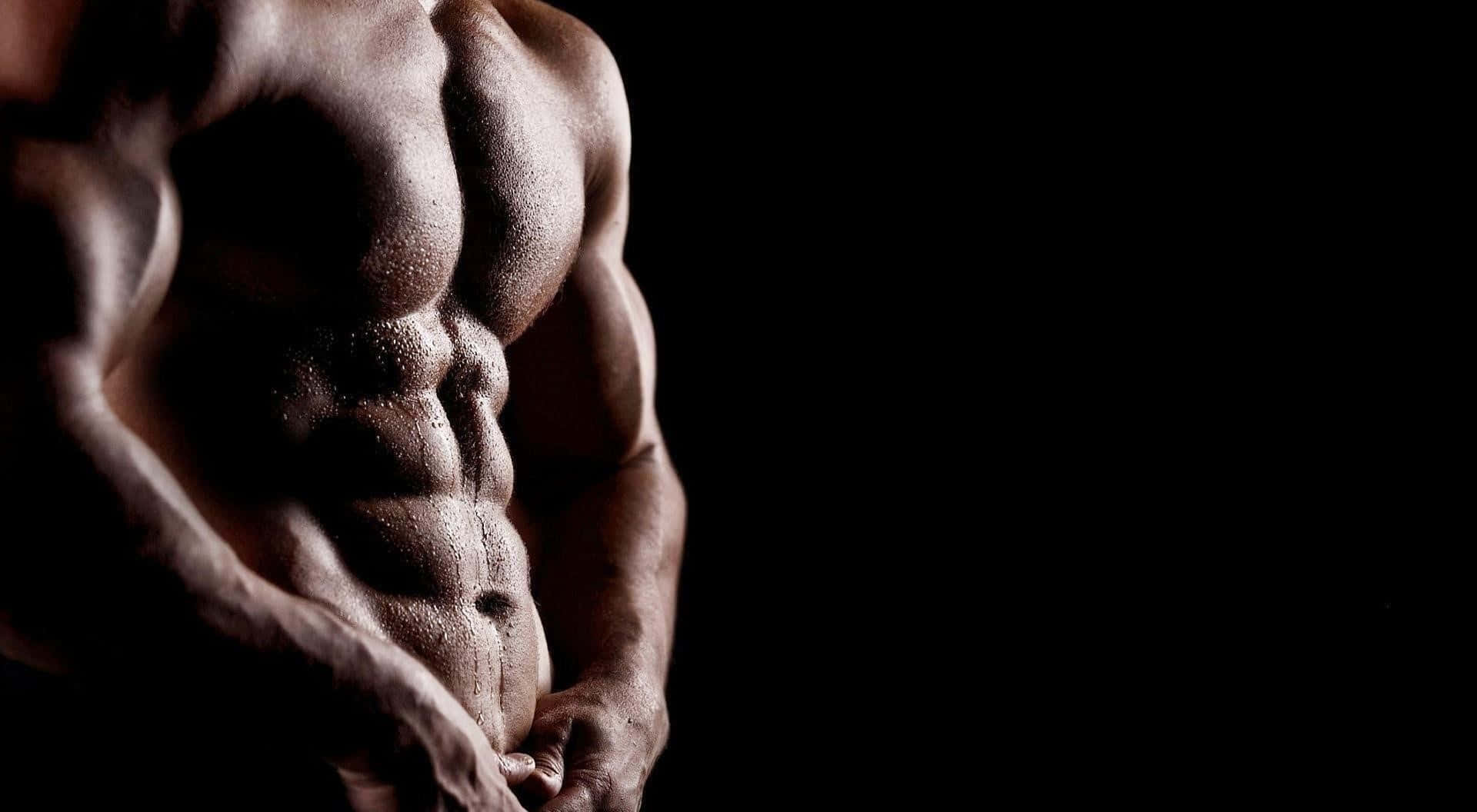 muscular torso, dramatic lighting, sweat, Full HD Desktop Wallpaper