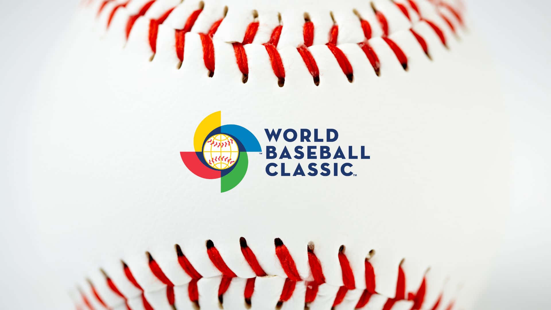 World Baseball Classic, white baseball, red stitching, Full HD Desktop Wallpaper