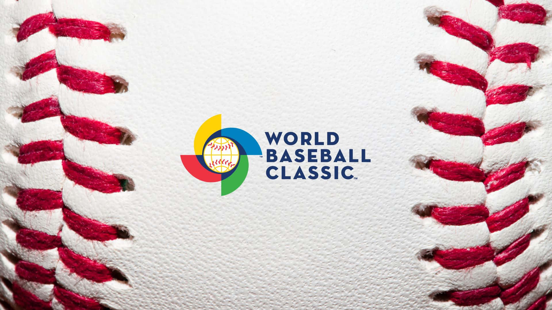 World Baseball Classic, white baseball, red stitching, Full HD Desktop Wallpaper