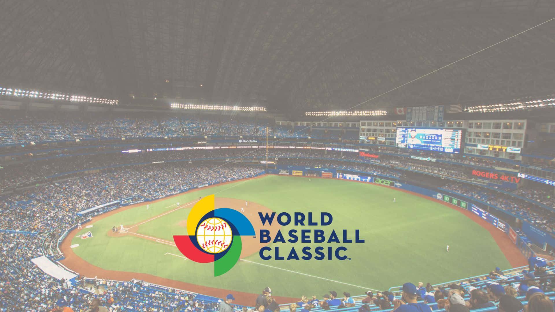 World Baseball Classic, baseball stadium, night, Full HD Desktop Wallpaper