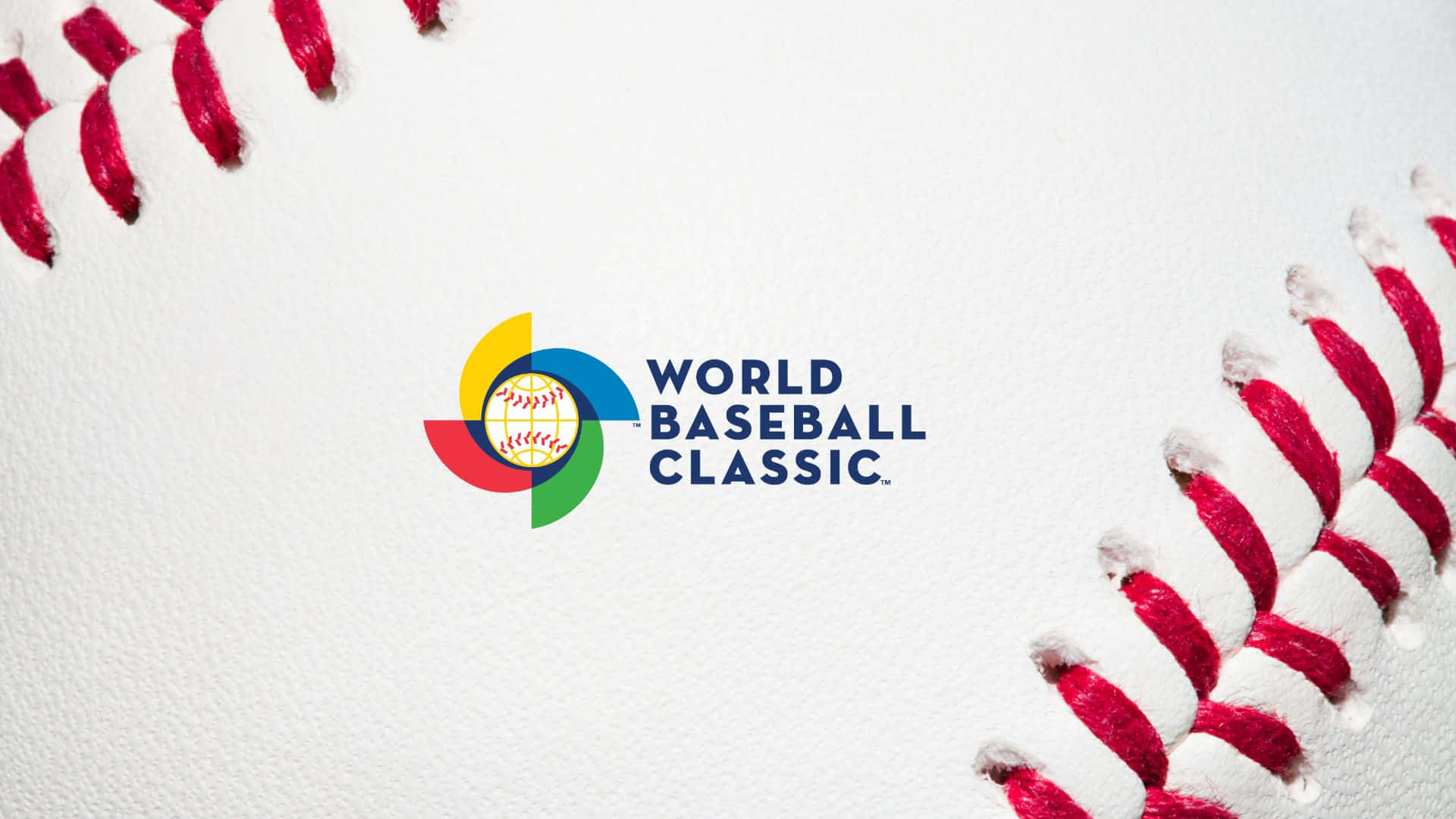 World Baseball Classic, white baseball, red stitching, Full HD Desktop Wallpaper