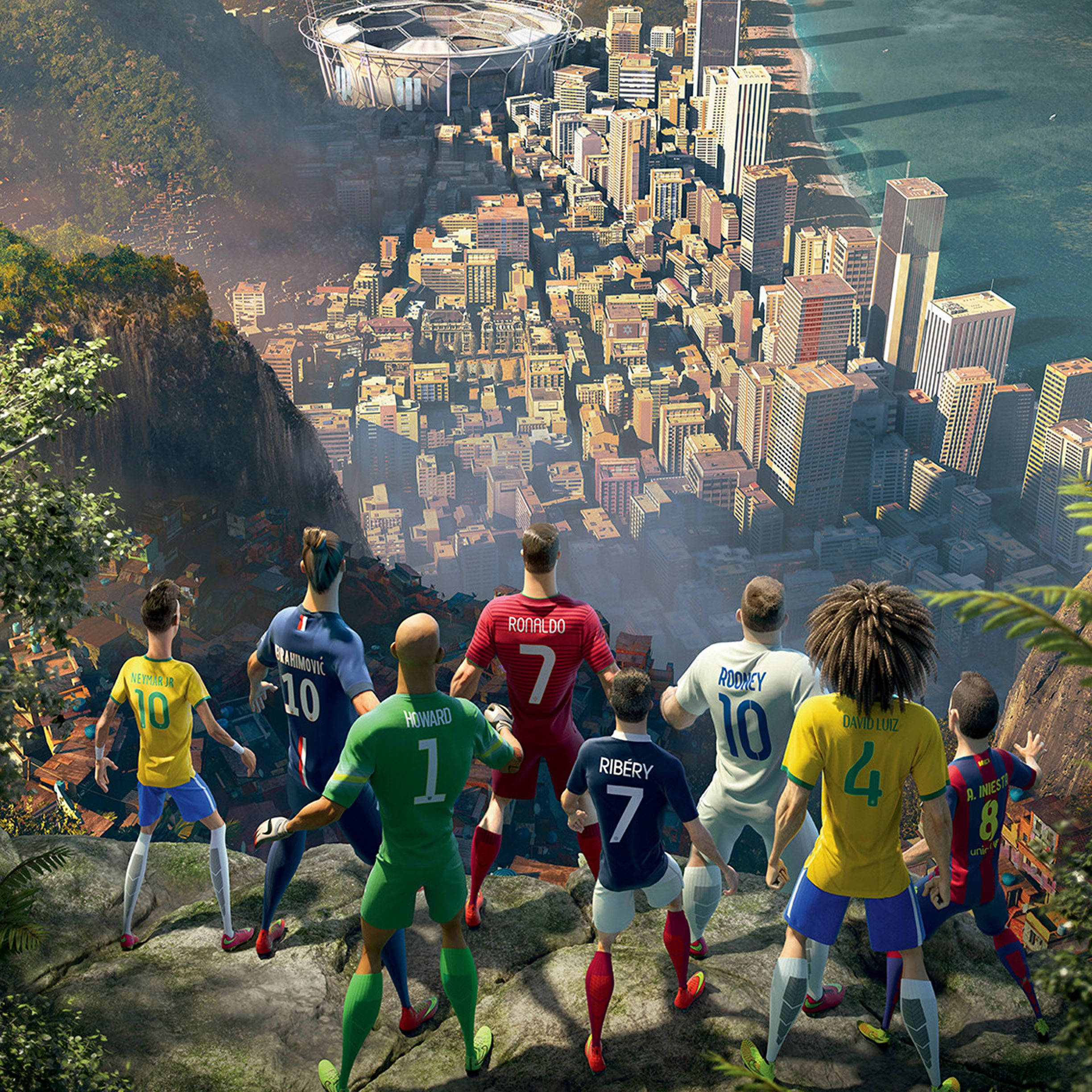 World Cup, soccer players, colorful jerseys, Full HD Desktop Wallpaper