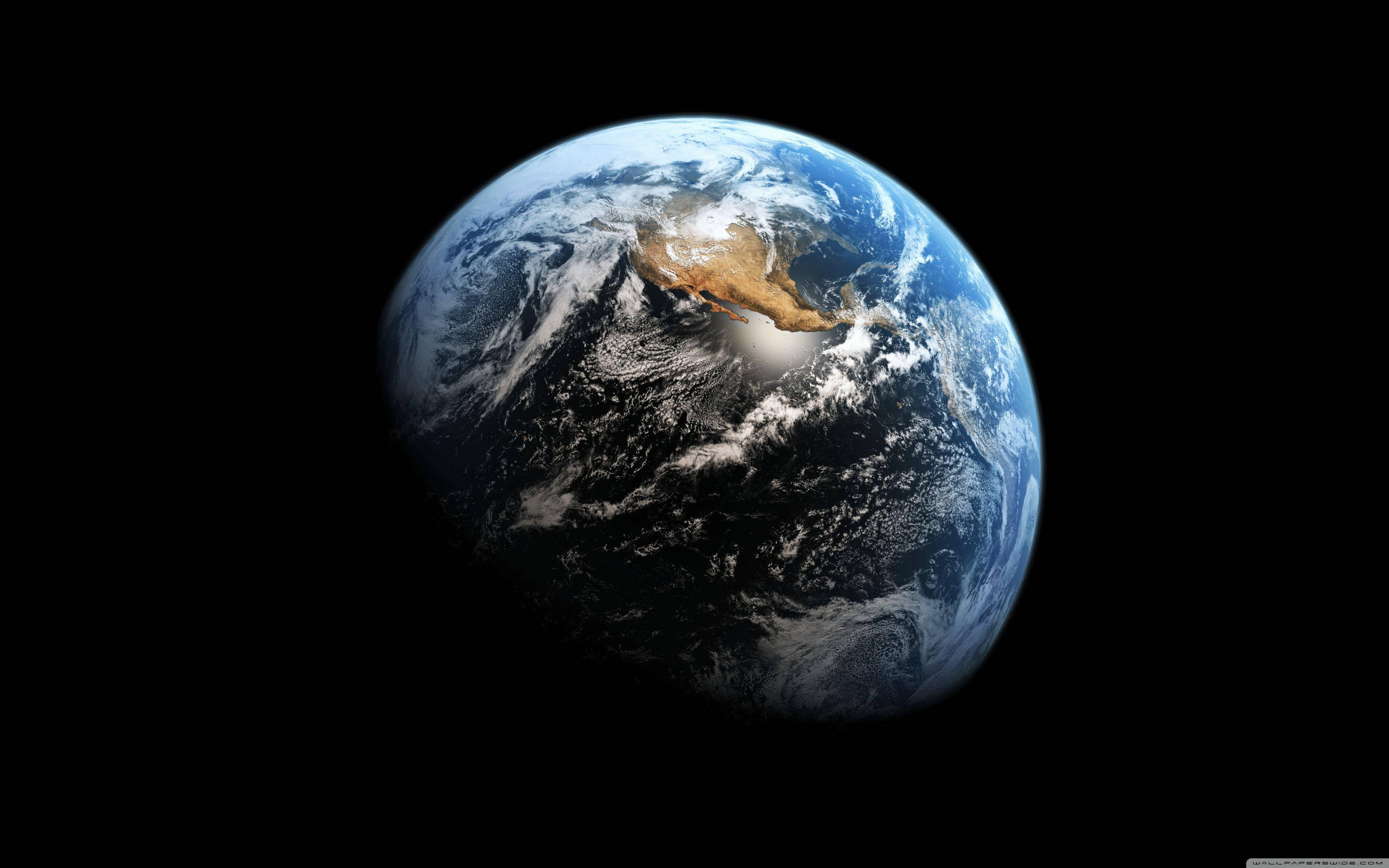 World Globe, Earth, swirling clouds, 4K Desktop Wallpaper