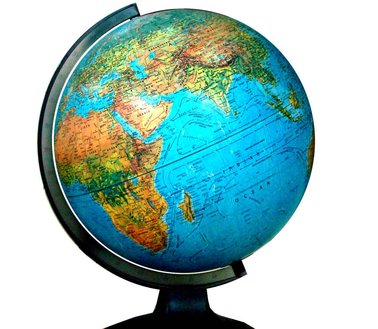 World Globe, vintage-style globe, detailed continents, SD Desktop Wallpaper