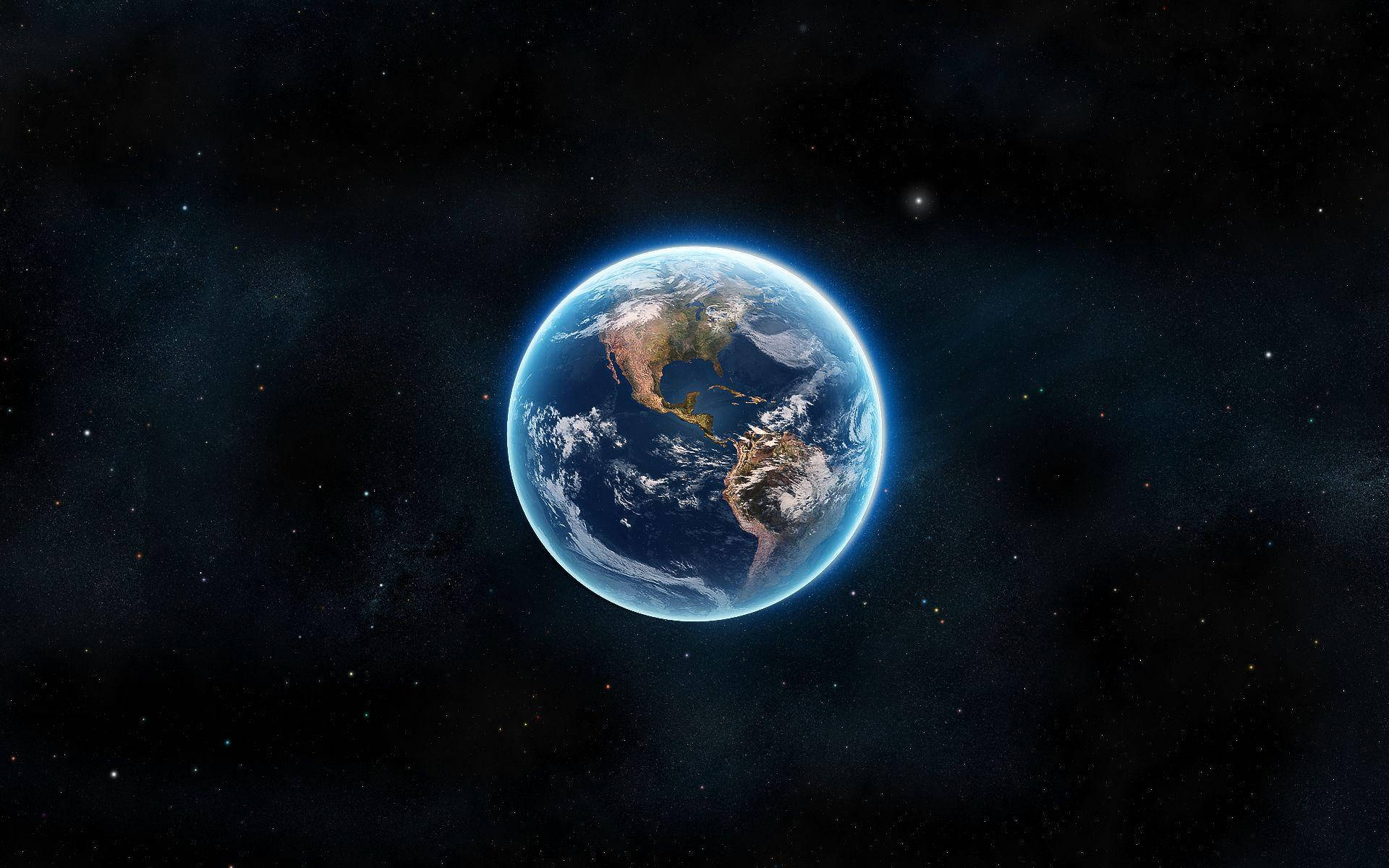 World Globe, Earth, blue oceans, Full HD Desktop Wallpaper