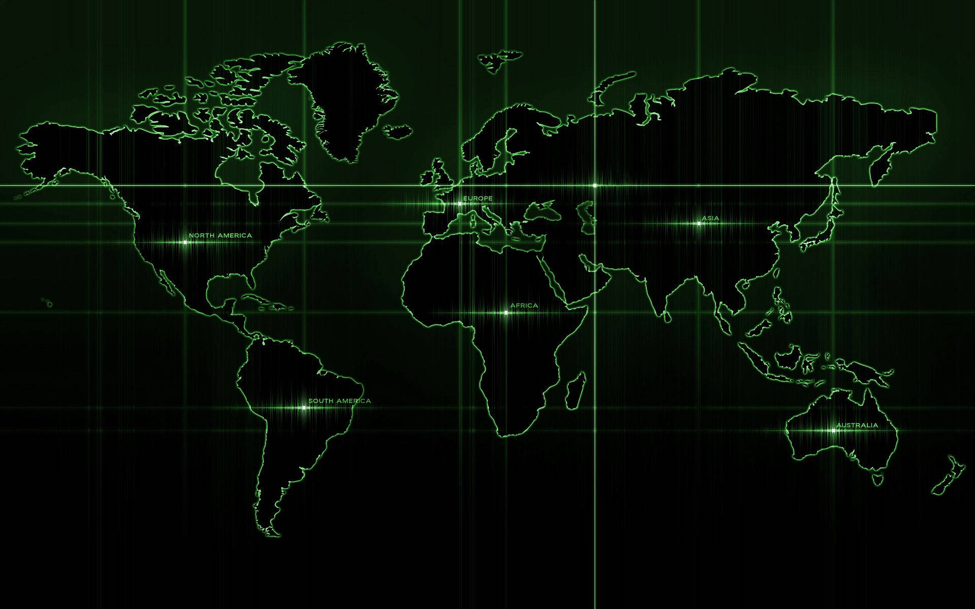 black and green world map, glowing green digital world map, grid lines, Full HD Desktop Wallpaper
