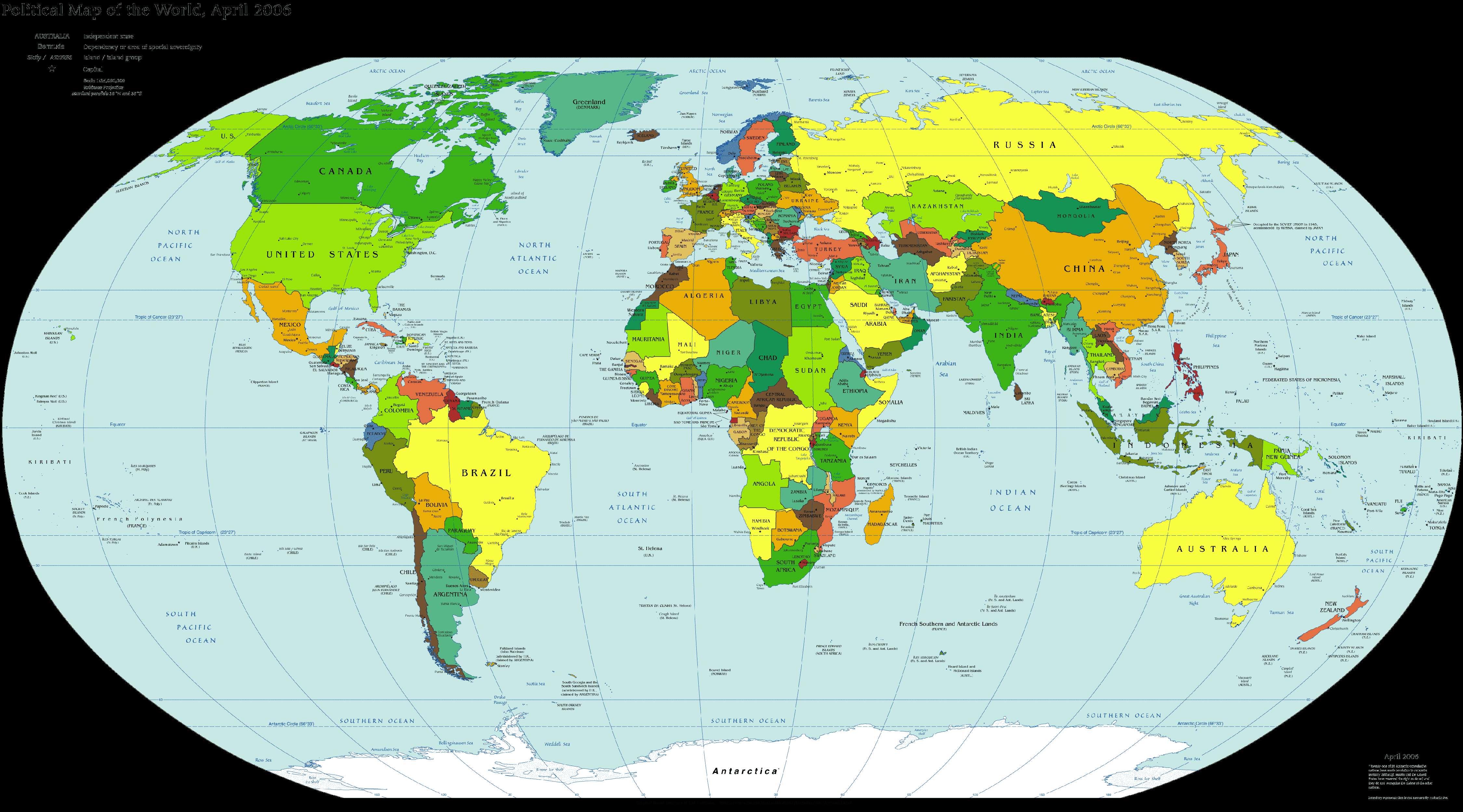 political world map 4k 2006, 4K Desktop Wallpaper