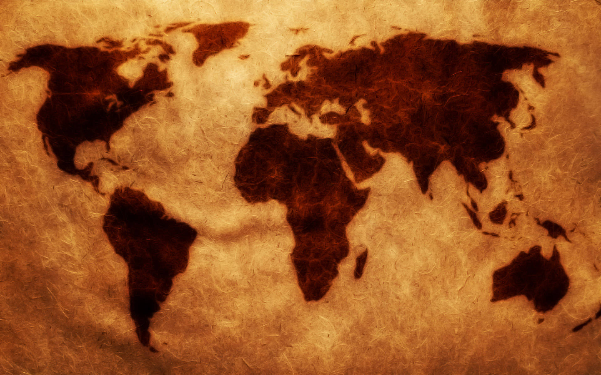 vintage world map, sepia tones, textured paper background, Full HD Desktop Wallpaper