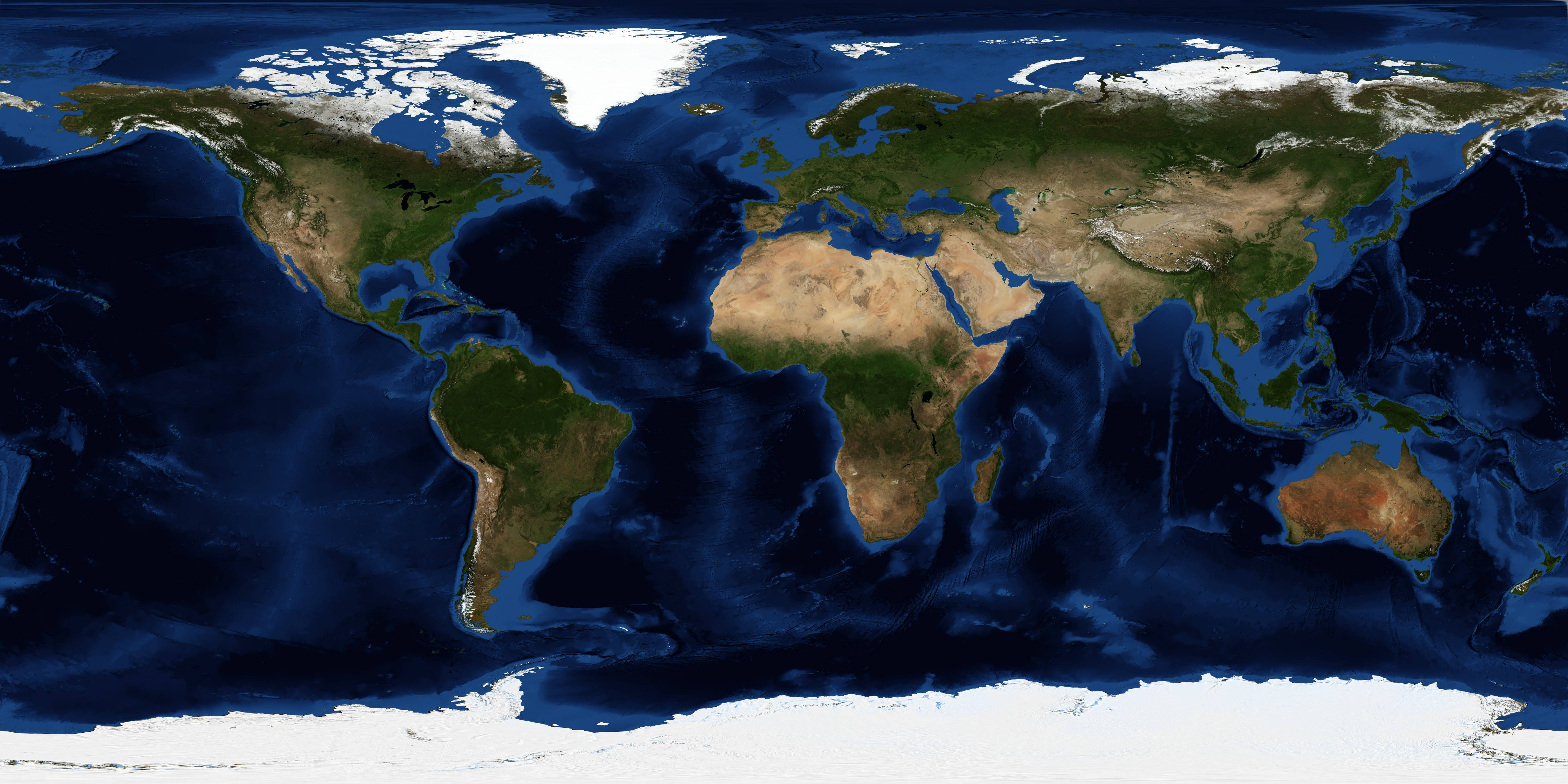 World Map 4K Natural Colors, satellite view, Earth, 5K Desktop Wallpaper