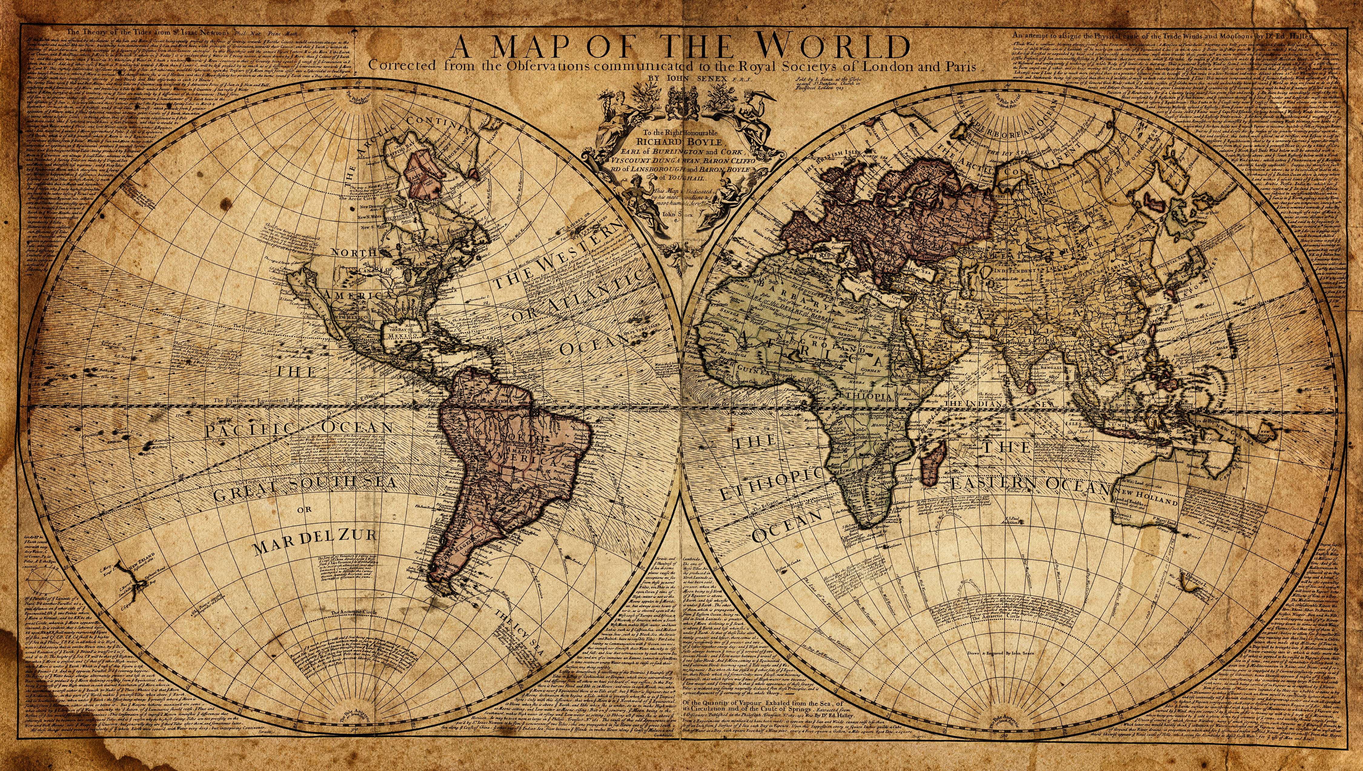 brown, vintage world map, sepia-toned, 4K Desktop Wallpaper