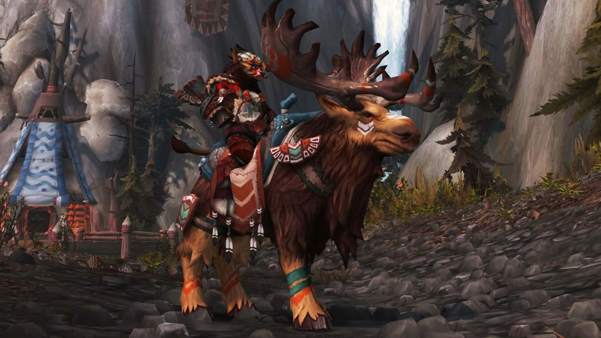 World Of Warcraft, warrior, moose, Full HD Desktop Wallpaper