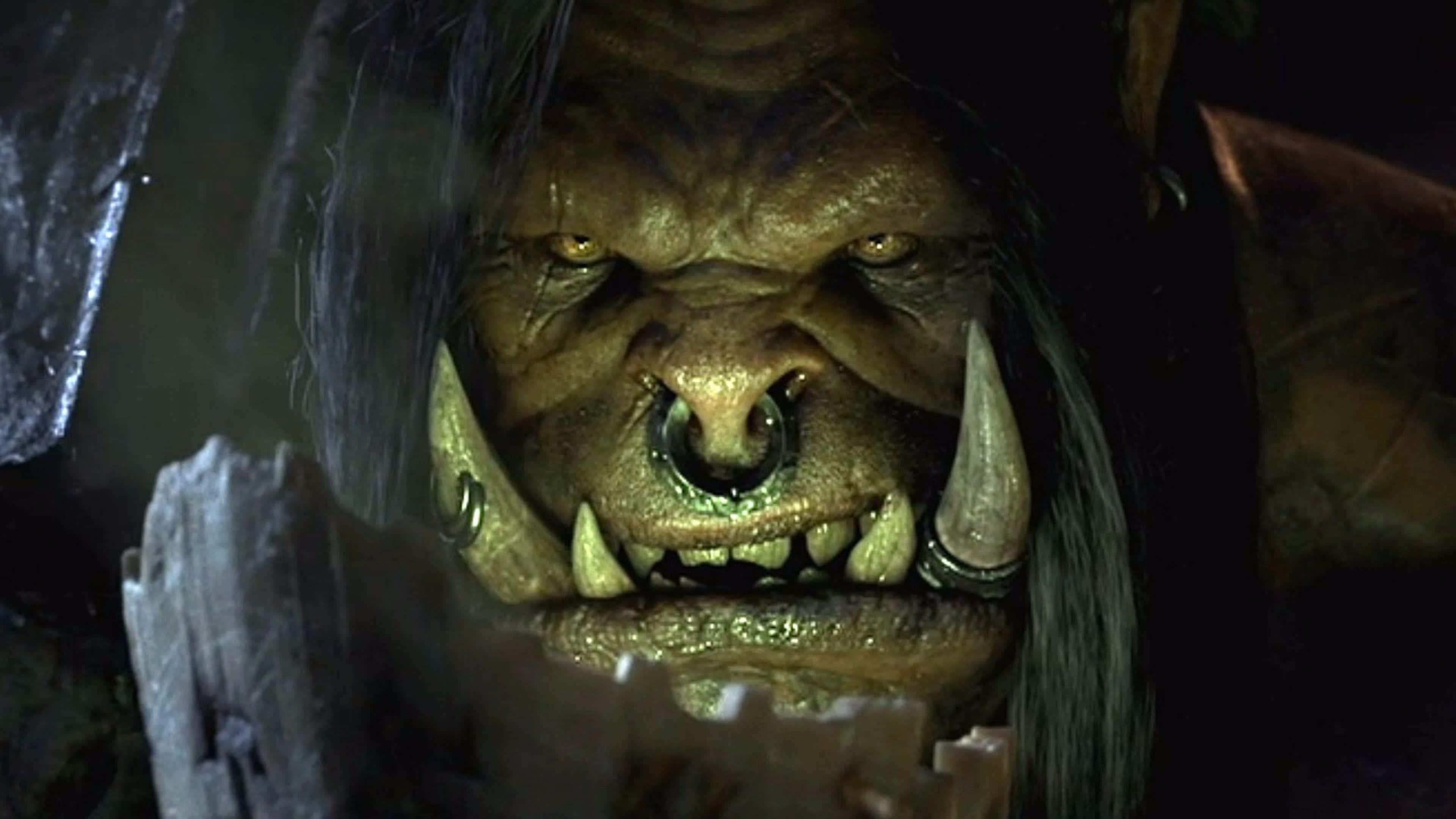 World of Warcraft, orc, glowing eyes, 4K Desktop Wallpaper