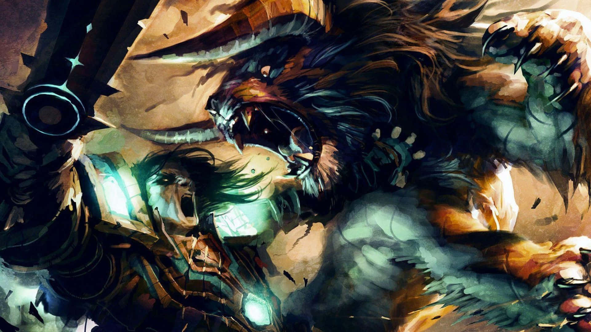 World Of Warcraft Druid, glowing armor, monstrous beast, Full HD Desktop Wallpaper