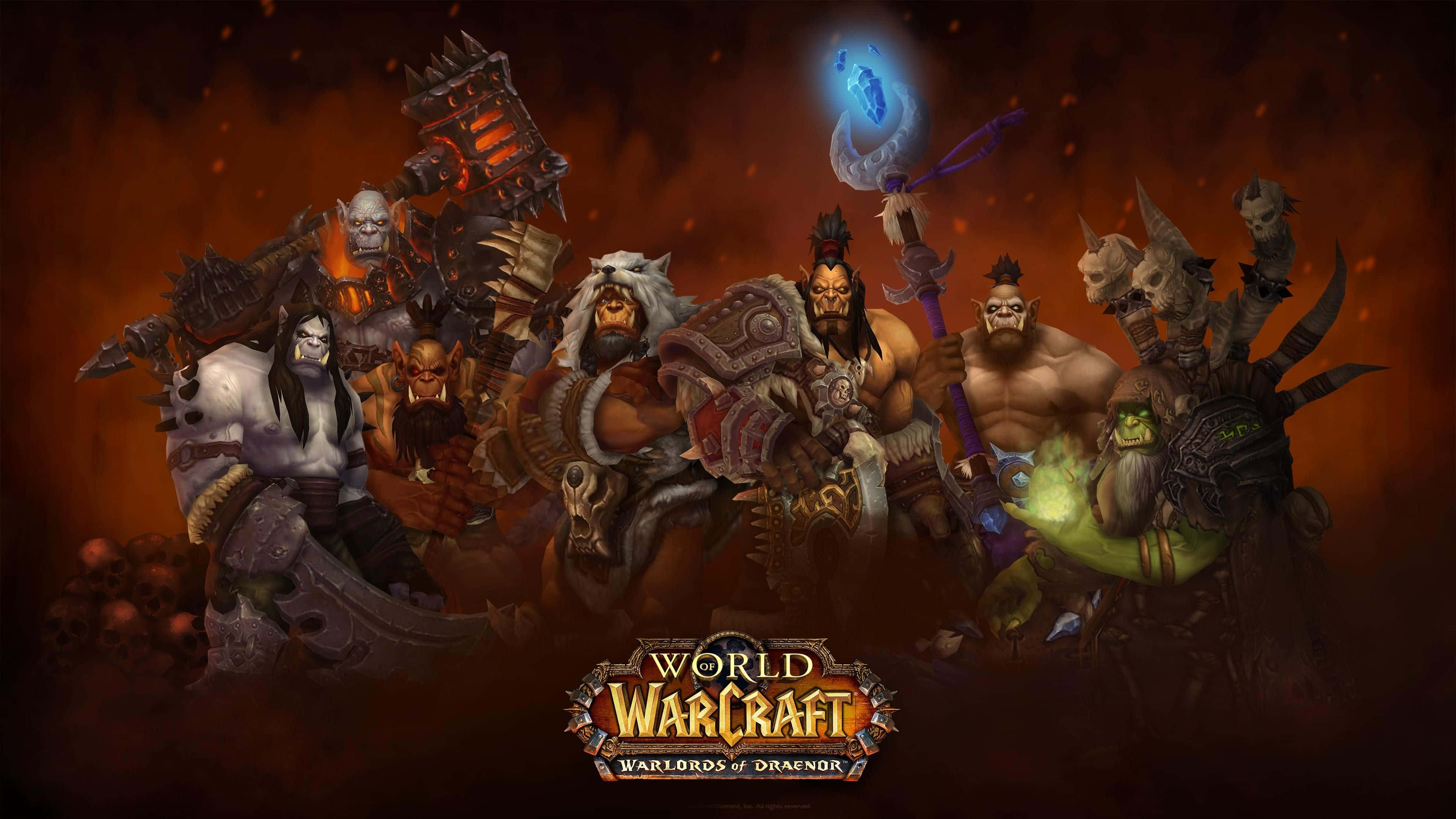 World of Warcraft, epic battle, fantasy warriors, 4K Desktop Wallpaper