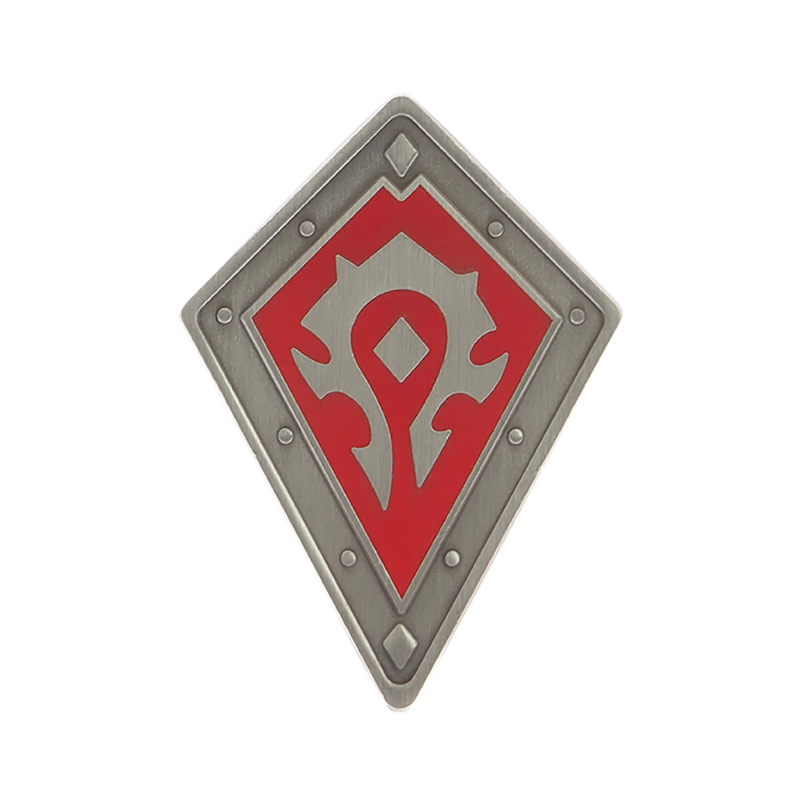 Horde crest, World of Warcraft, metallic diamond-shaped pin, HD Desktop Wallpaper