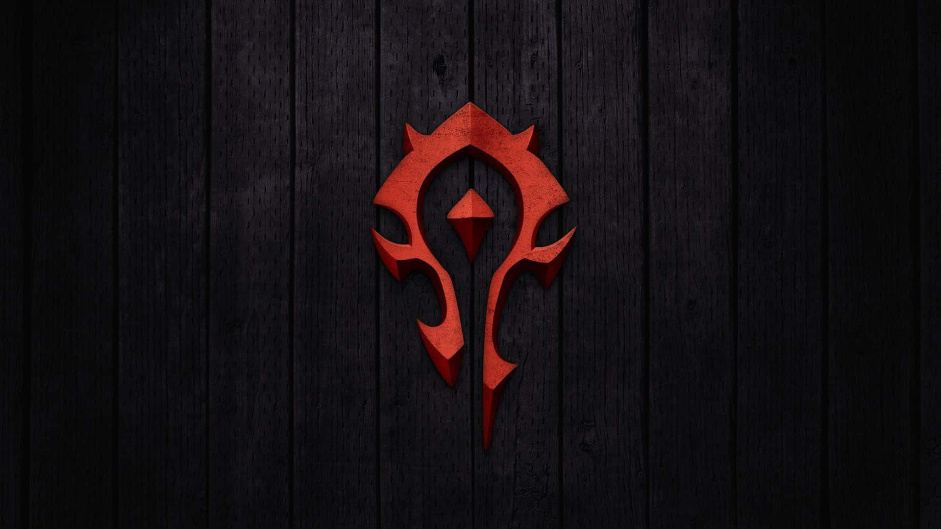World of Warcraft, Horde, glowing red Horde emblem, Full HD Desktop Wallpaper