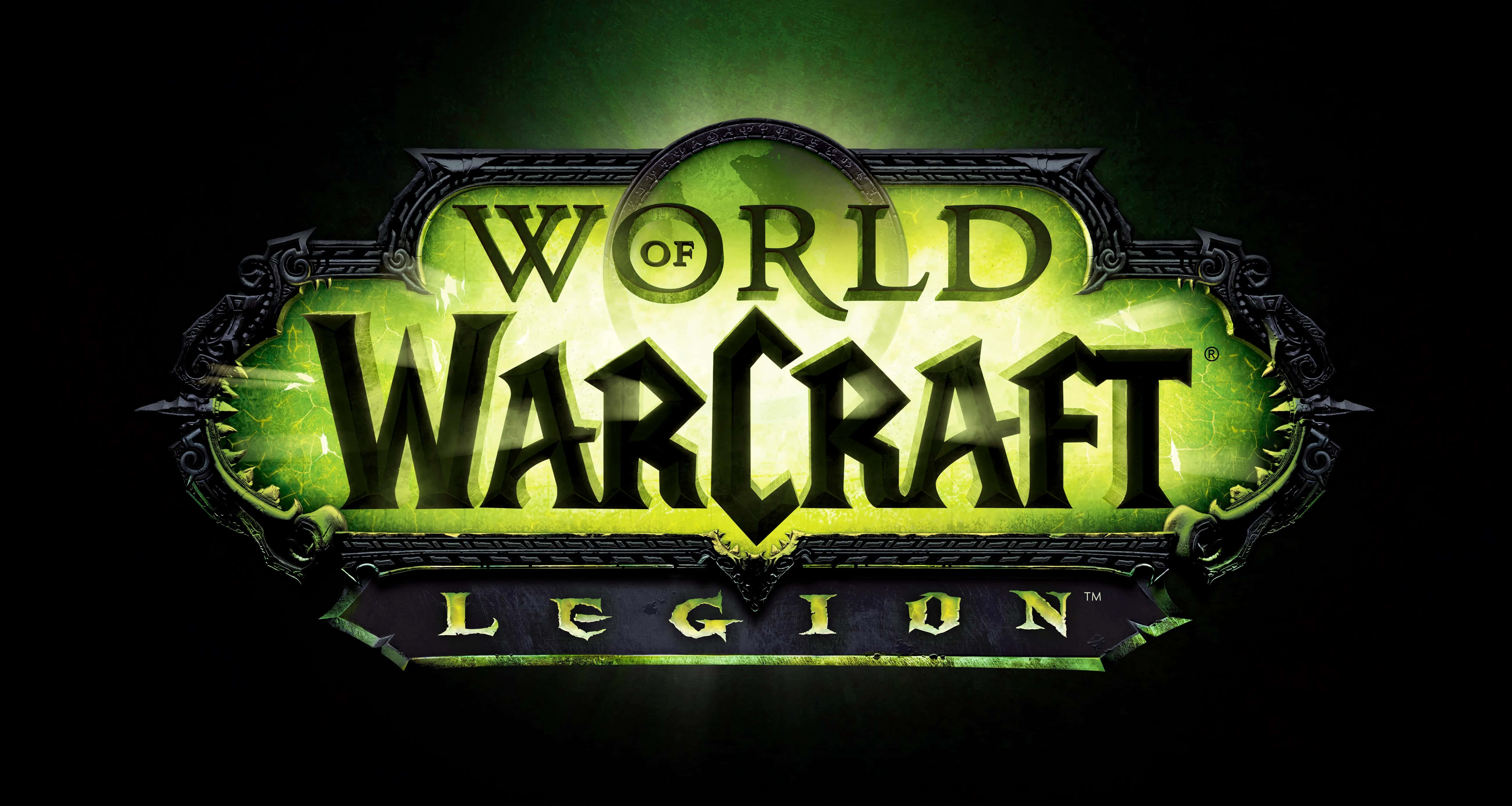 World of Warcraft Legion, green light, dark background, 5K Desktop Wallpaper