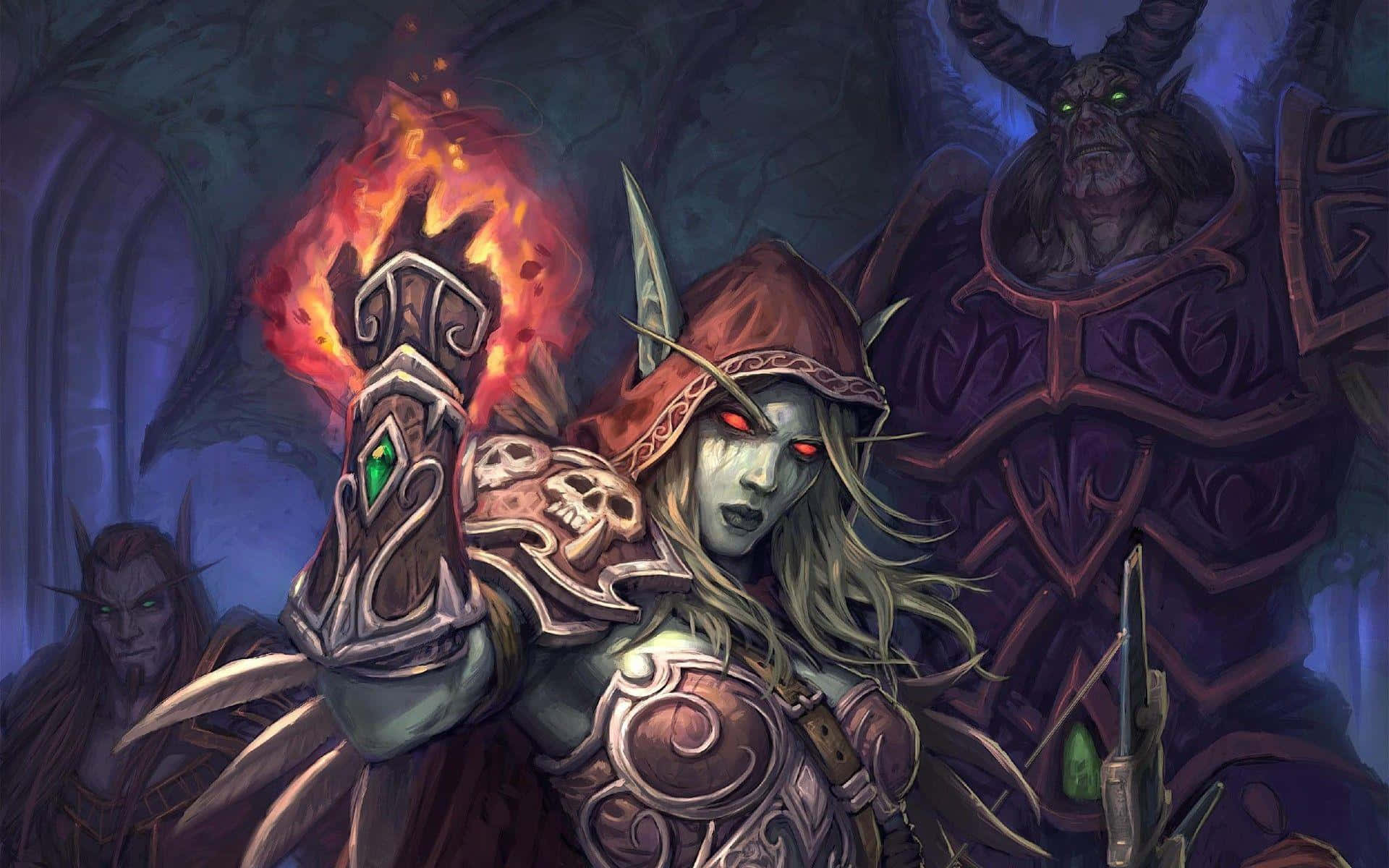 World of Warcraft, mage, glowing red eyes, Full HD Desktop Wallpaper