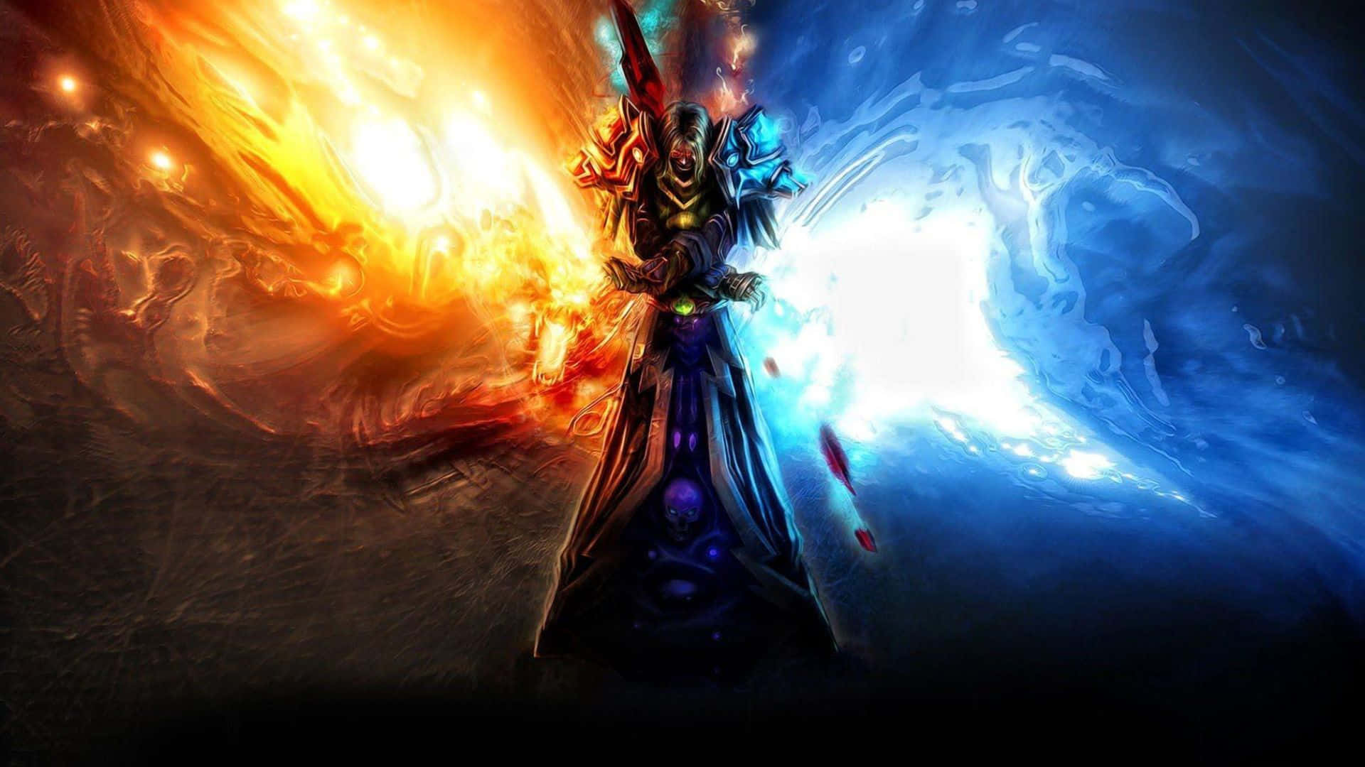 World of Warcraft, mage, dark-robed warrior, Full HD Desktop Wallpaper