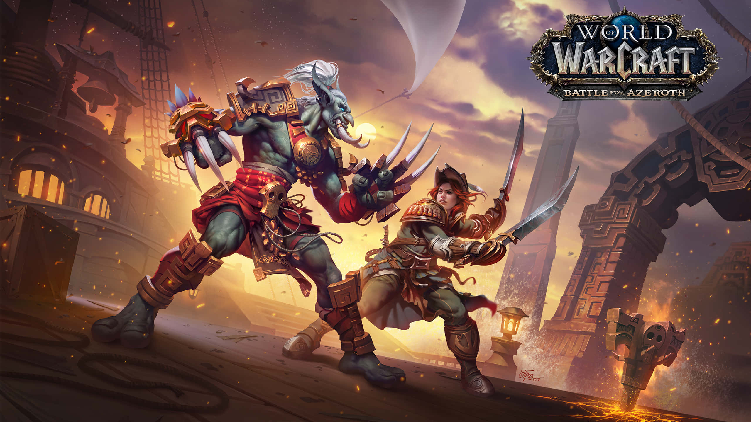 Warcraft 2, World of Warcraft, fantasy warriors, 2K Desktop Wallpaper