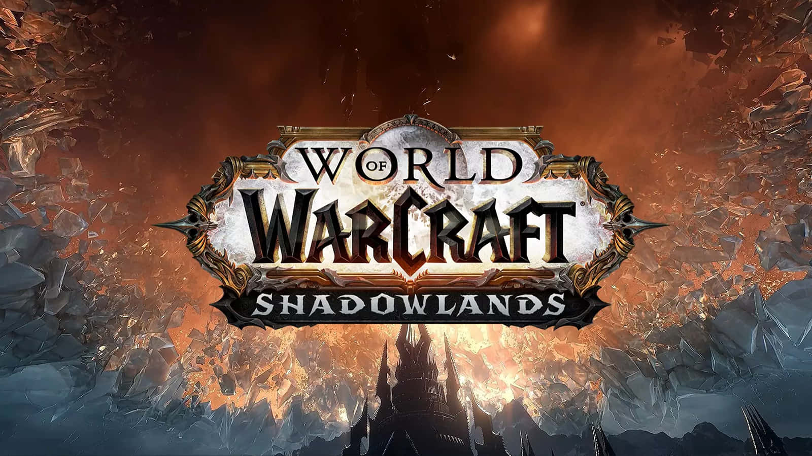 World of Warcraft Shadowlands, fiery explosion, shattered crystal, HD Desktop Wallpaper