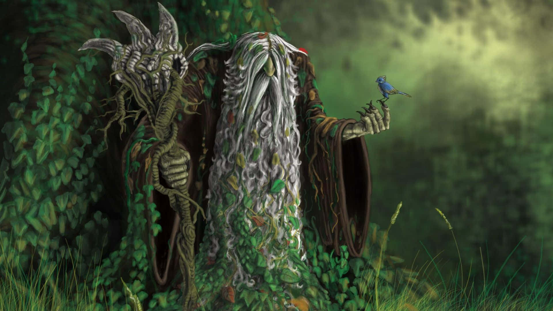 World of Warcraft, druid, mystical forest, Full HD Desktop Wallpaper