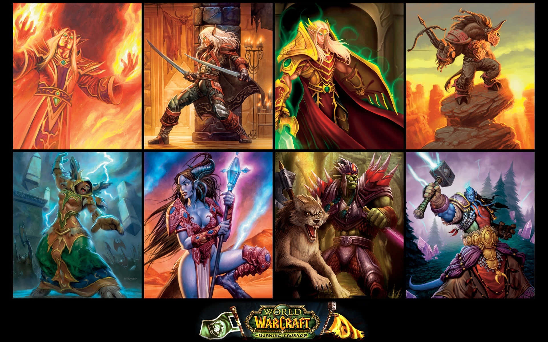 World of Warcraft The Burning Crusade, fantasy characters, magic, Full HD Desktop Wallpaper