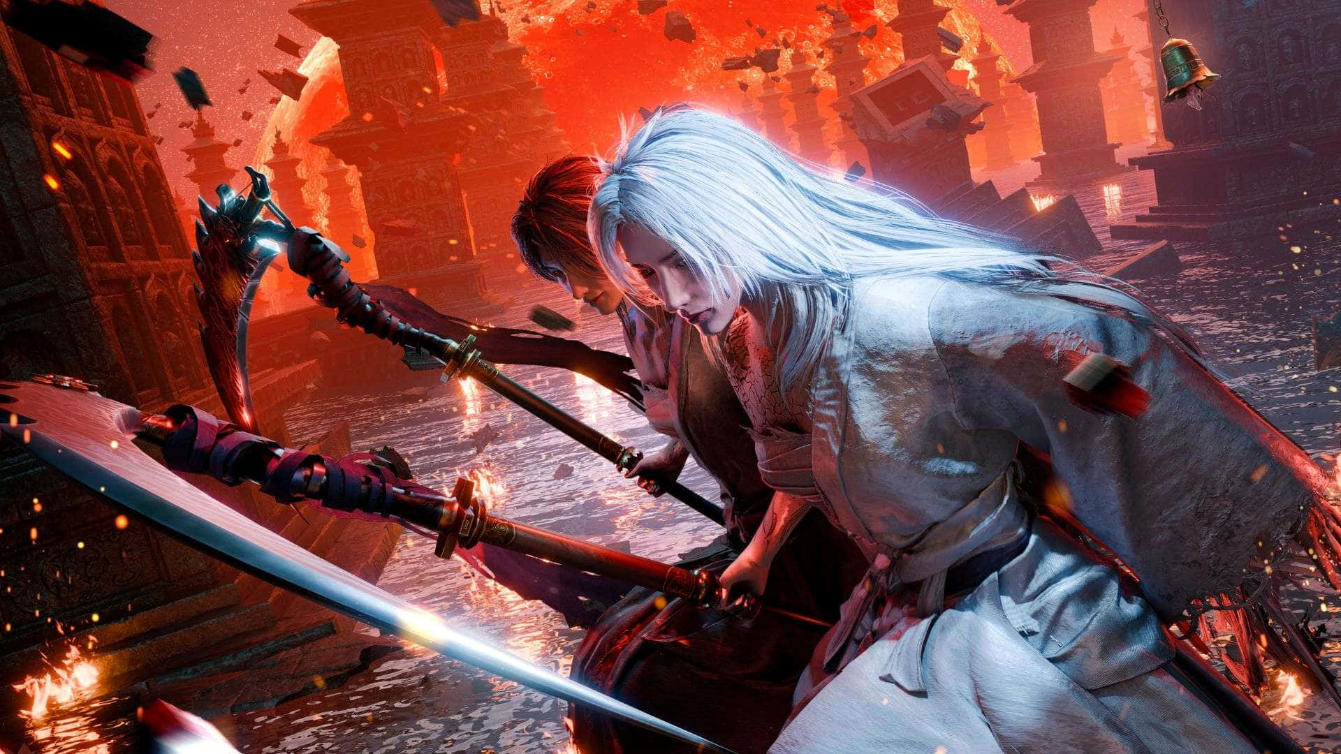 World Of Warcraft The Burning Crusade, white hair, dark-armored foe, Full HD Desktop Wallpaper