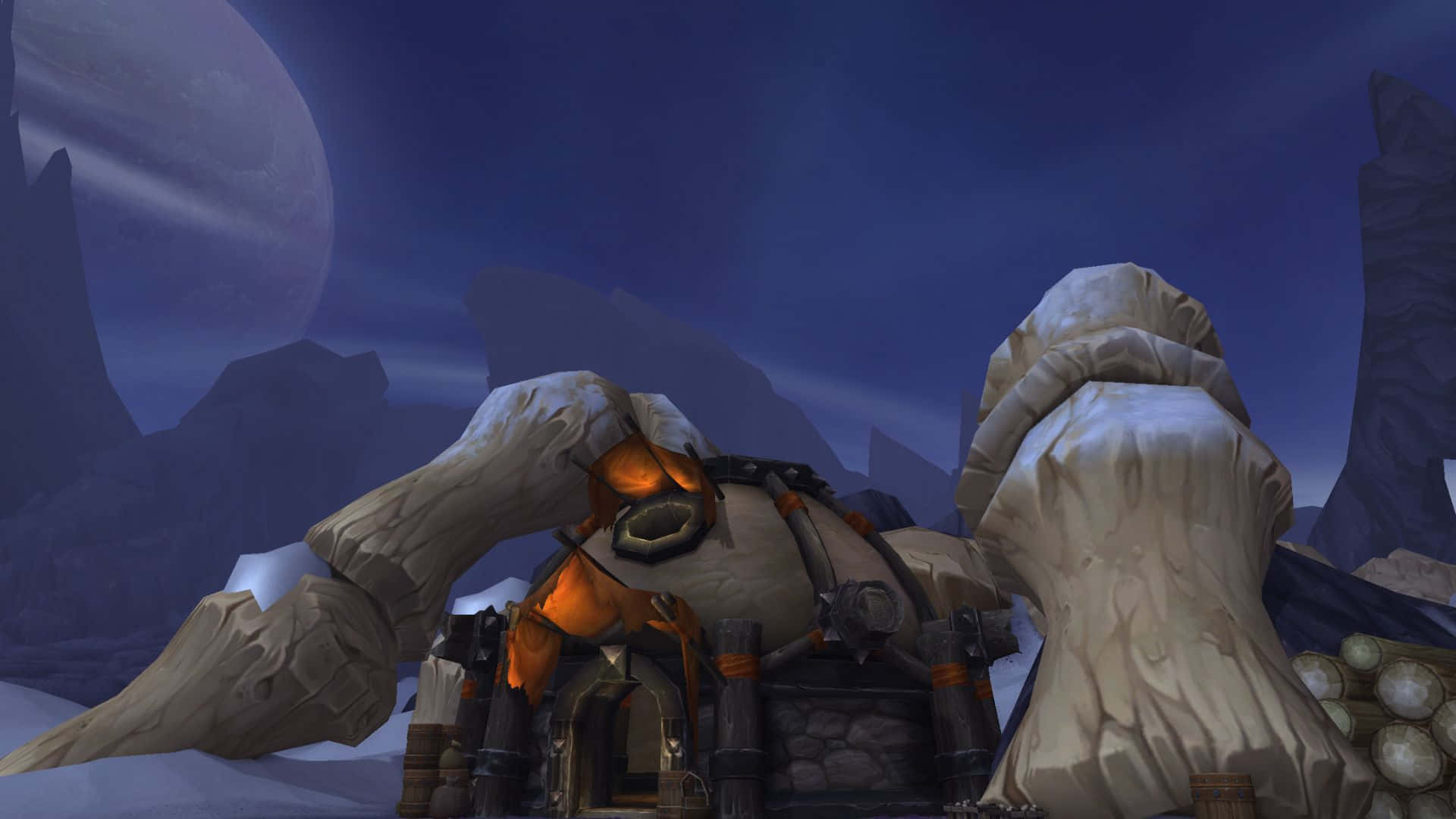 World Of Warcraft Warlords Of Draenor, glowing orange lantern, rustic wooden structure, Full HD Desktop Wallpaper