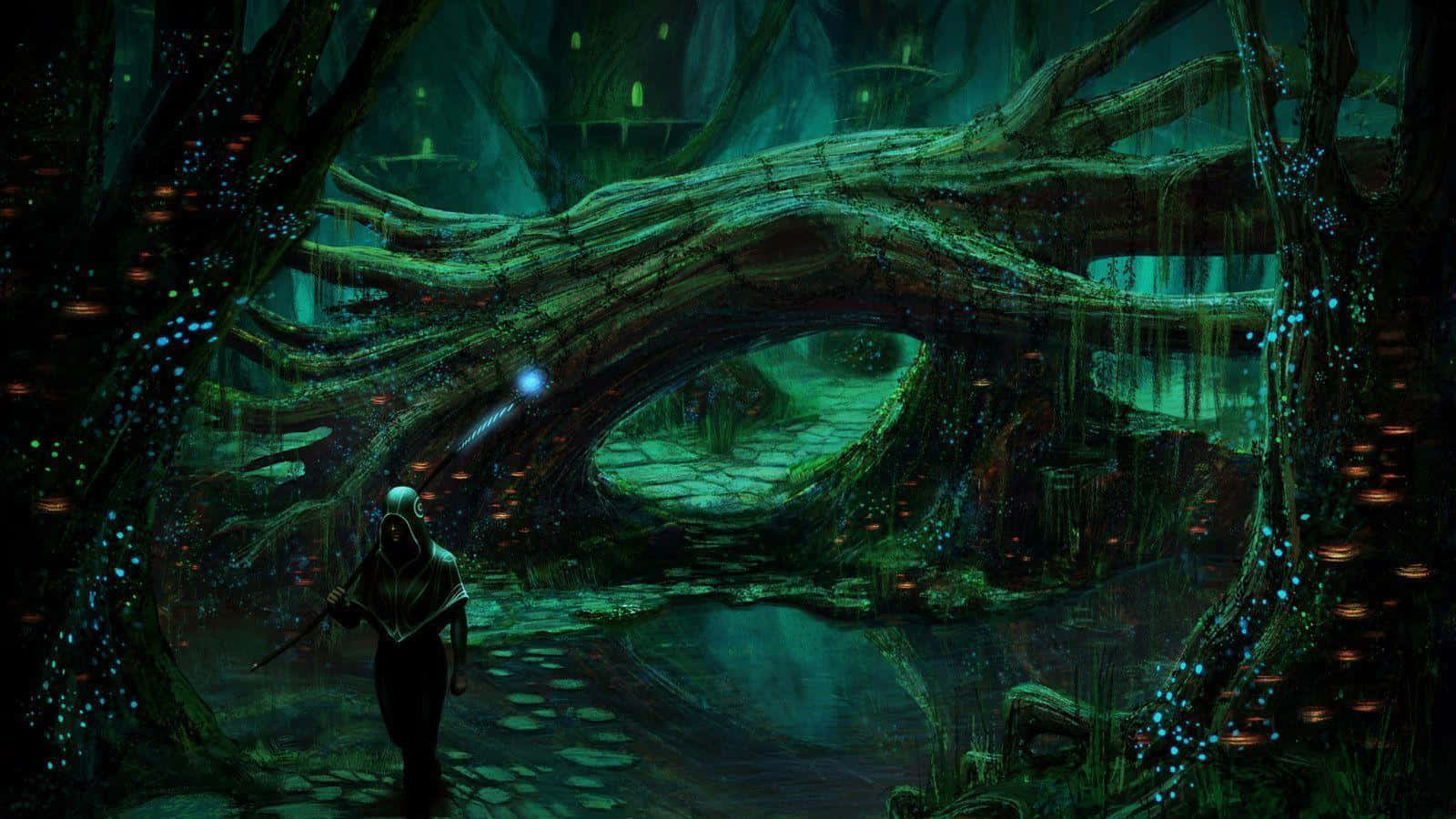 World of Warcraft, druid, mystical forest, HD Desktop Wallpaper