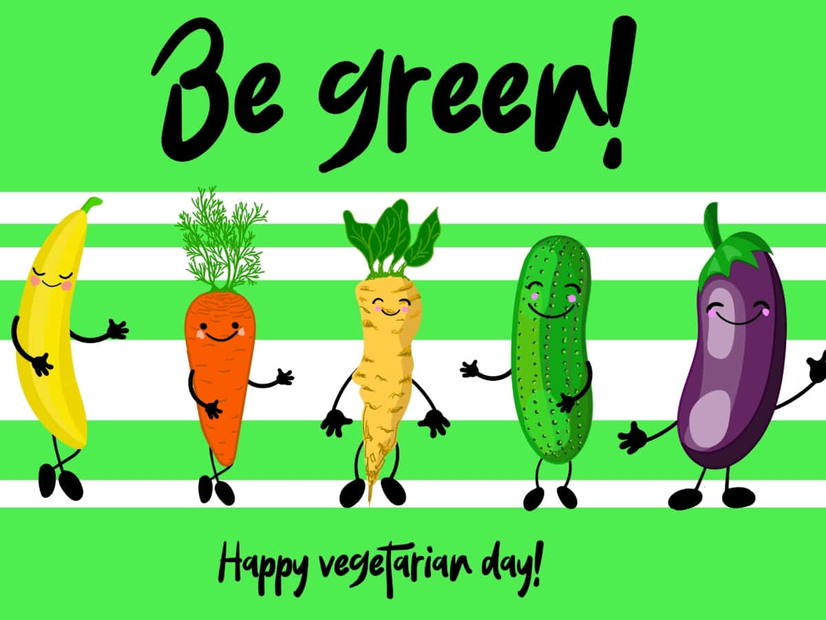 World Vegetarian Day, banana, carrot, SD Desktop Wallpaper