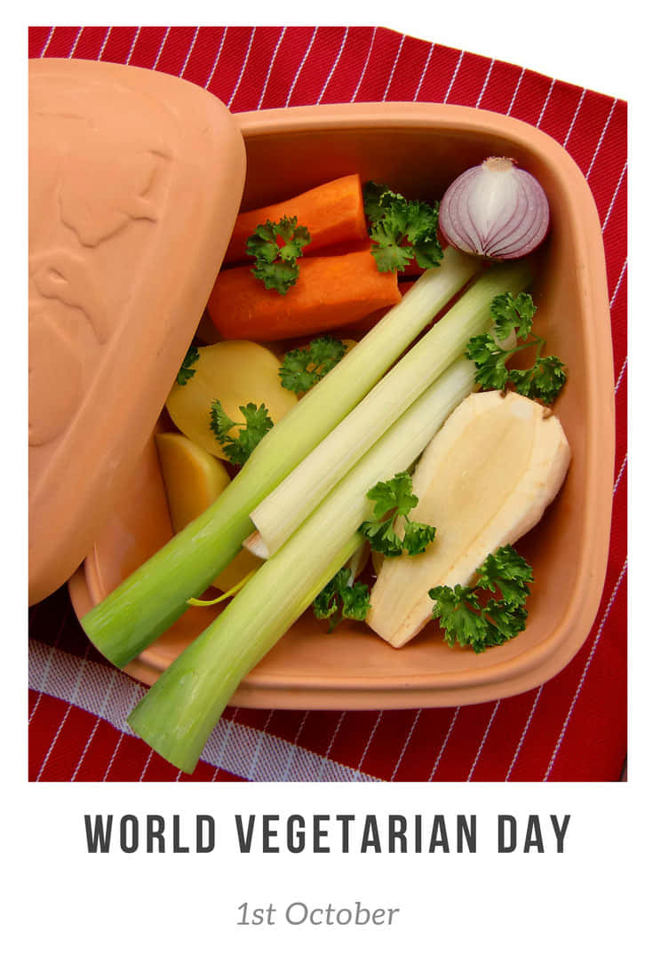 World Vegetarian Day, terracotta bowl, fresh vegetables, SD Phone Wallpaper